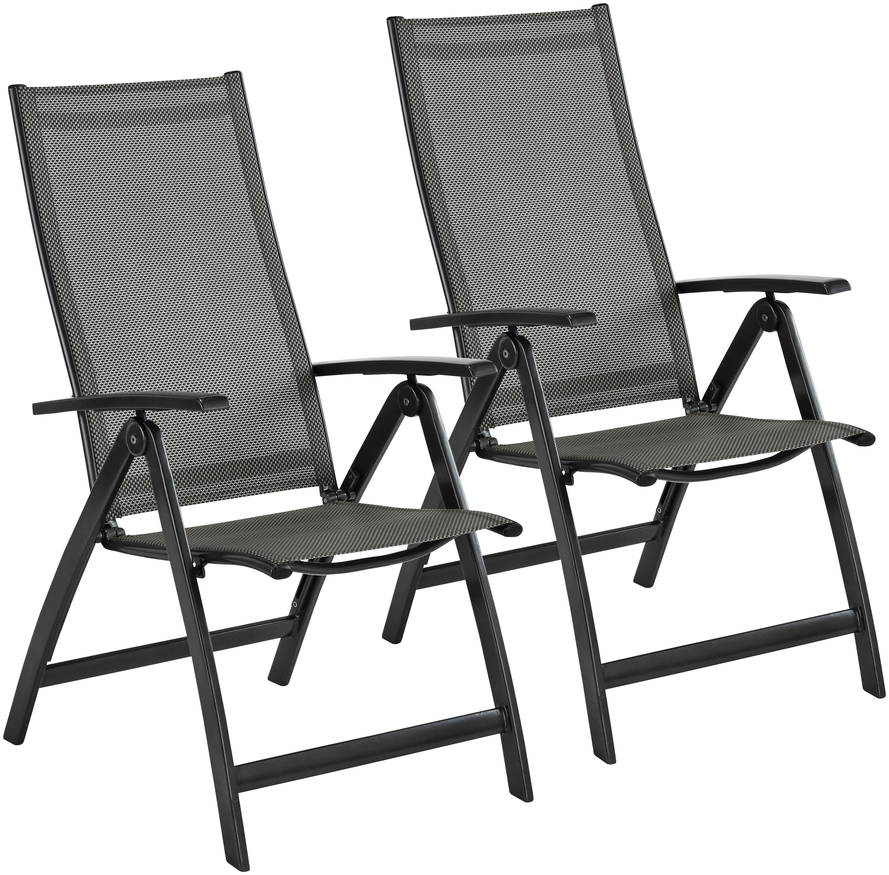 MERXX Gartensessel Vicenza (Set, 2-St), 2er Set, Alu/Textil, grau | Sessel