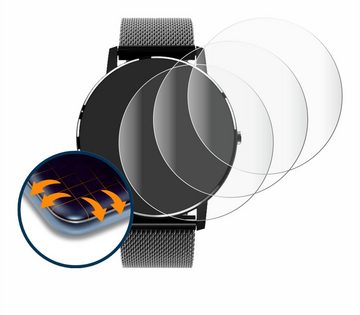 Savvies Full-Cover Schutzfolie für Holalei Fitness Tracker 1.3", Displayschutzfolie, 4 Stück, 3D Curved klar