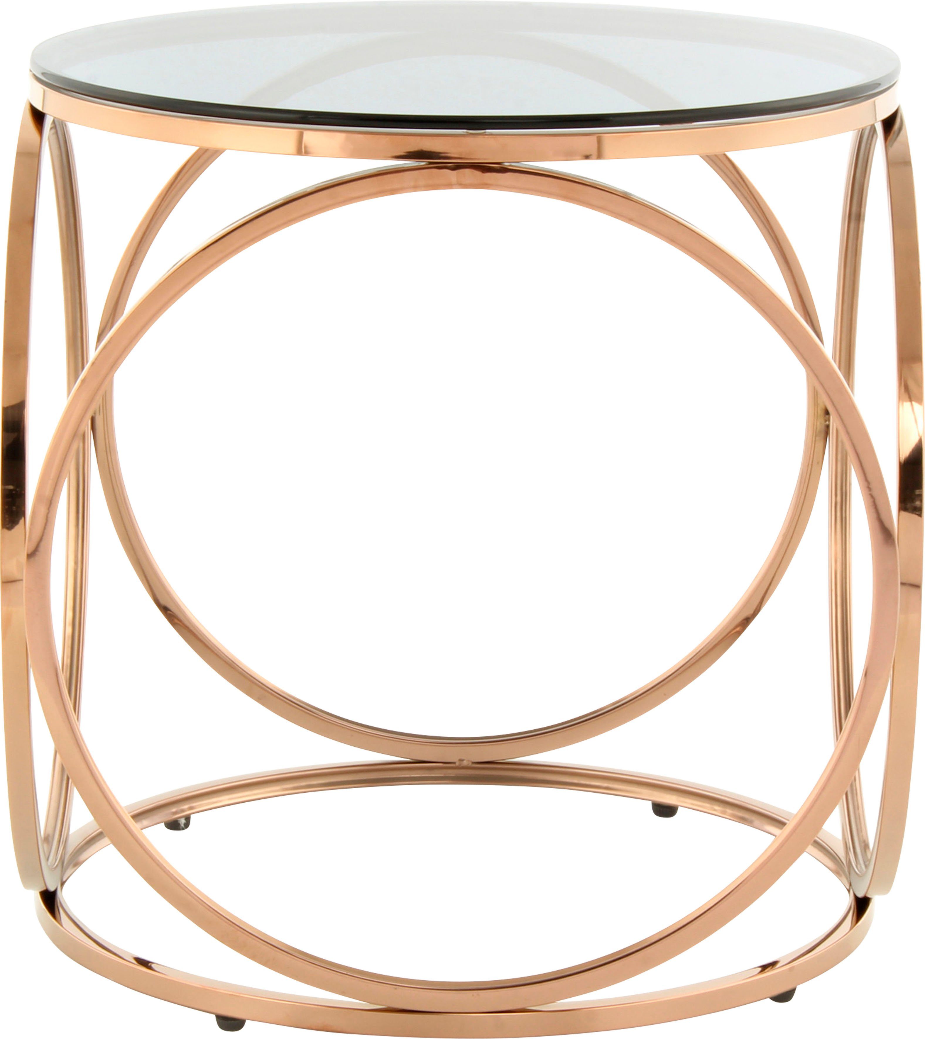 Kayoom Beistelltisch Whitney 225,Beistelltisch mit offenem Design, Gestell aus Metall (1-St), Glamouröses Design, hochwertige Verarbeitung, pflegeleicht