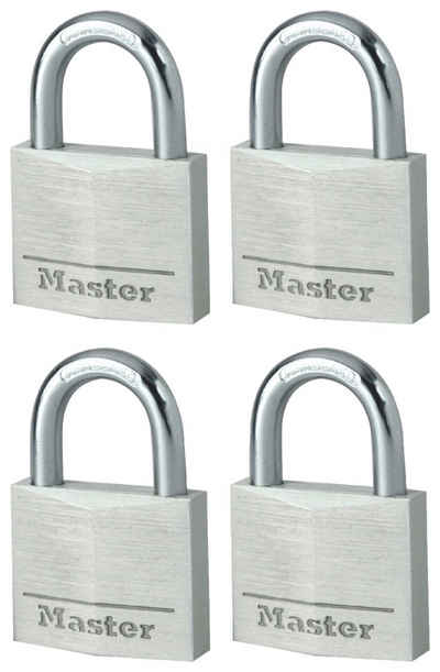 Master Lock Vorhängeschloss, Sicherheitsklasse 5, (Set, 4-tlg), Aluminium, gelichschließend