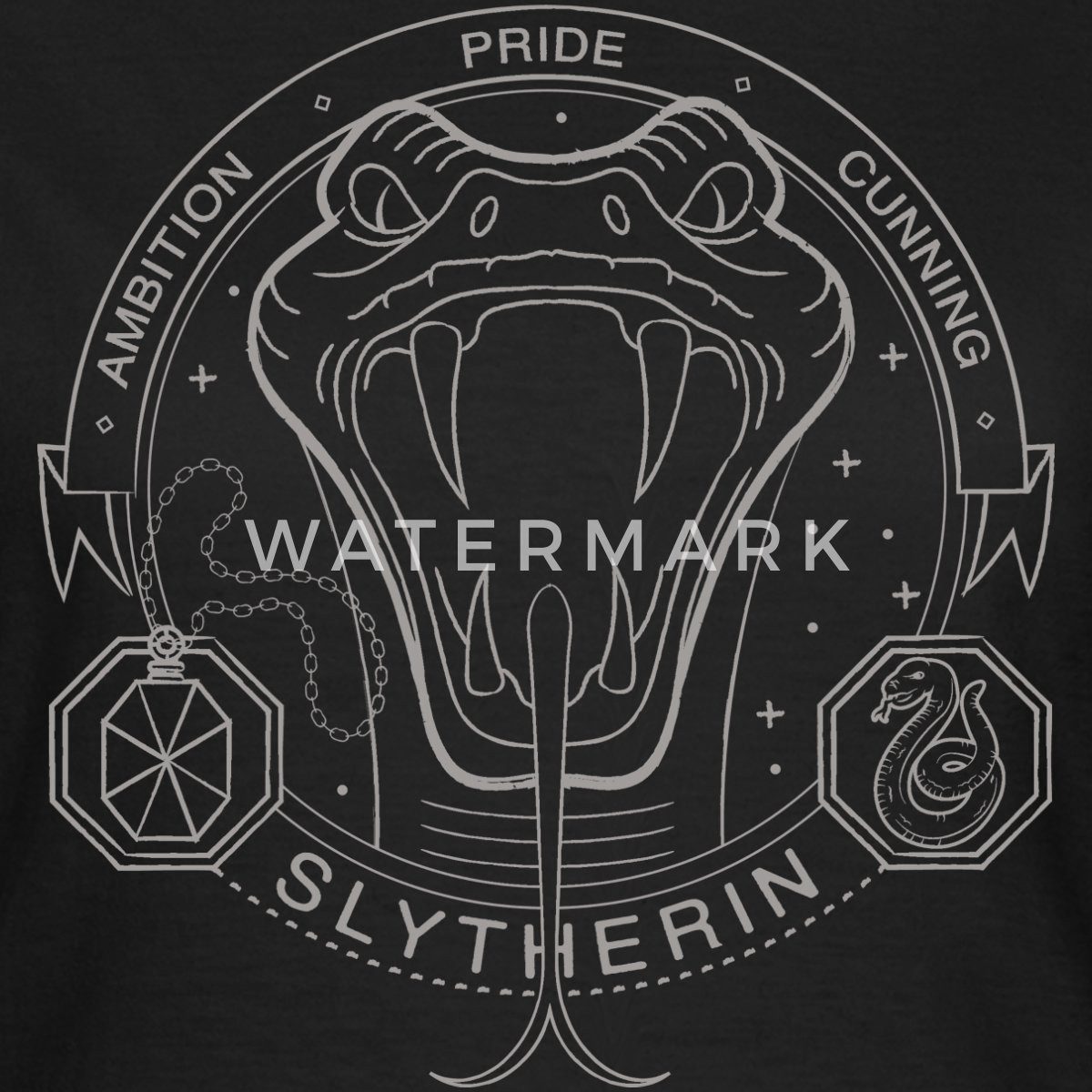 Spreadshirt T-Shirt Harry Potter Slytherin Wappen Schlange Frauen T-Shirt (1-tlg) Slim Fit, fällt klein aus