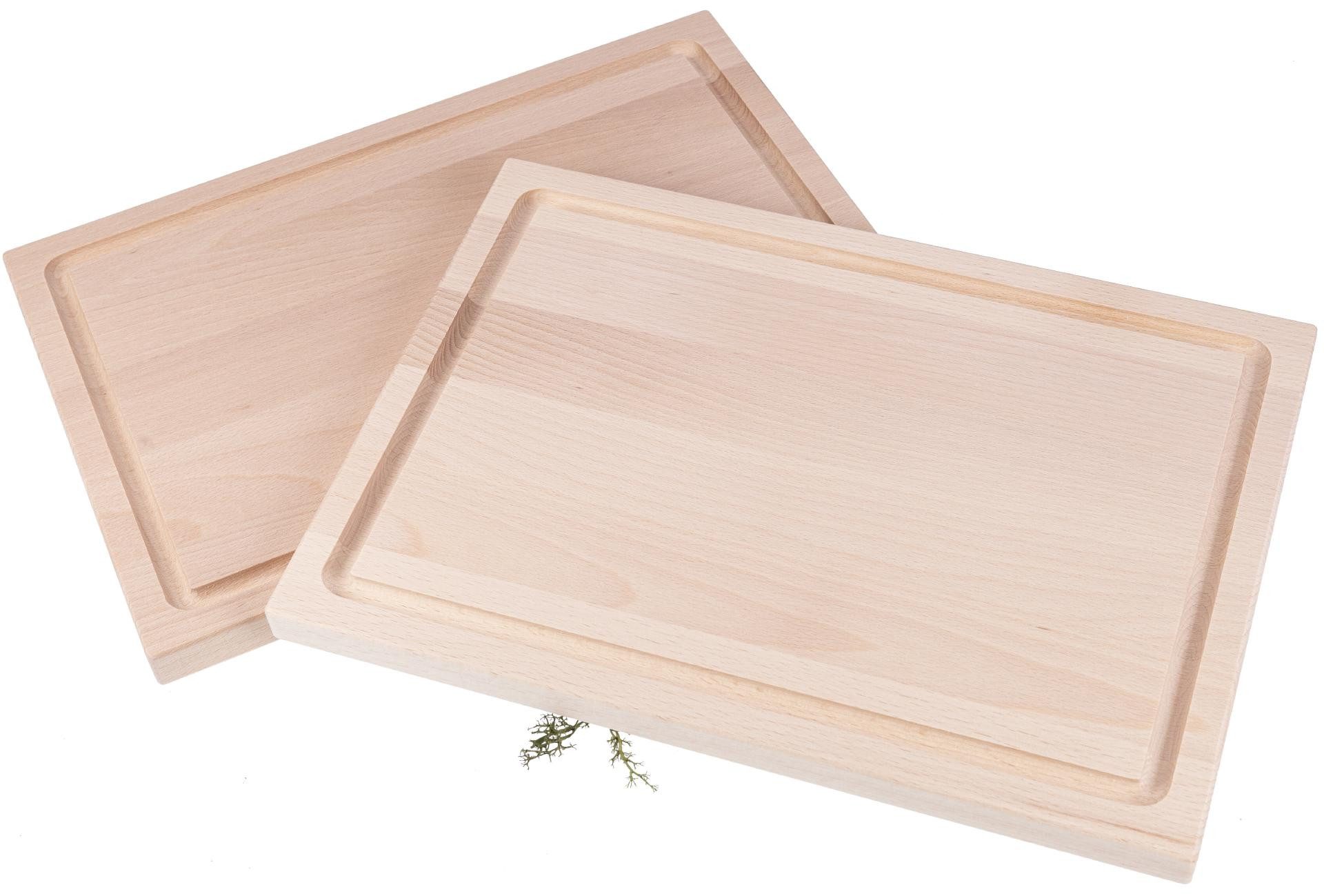 Holz Frank Schneidebrett Schneidebrett mit Saftrille aus FSC® Buche - 35 x 25 x 2 cm, Holz, (1-St)