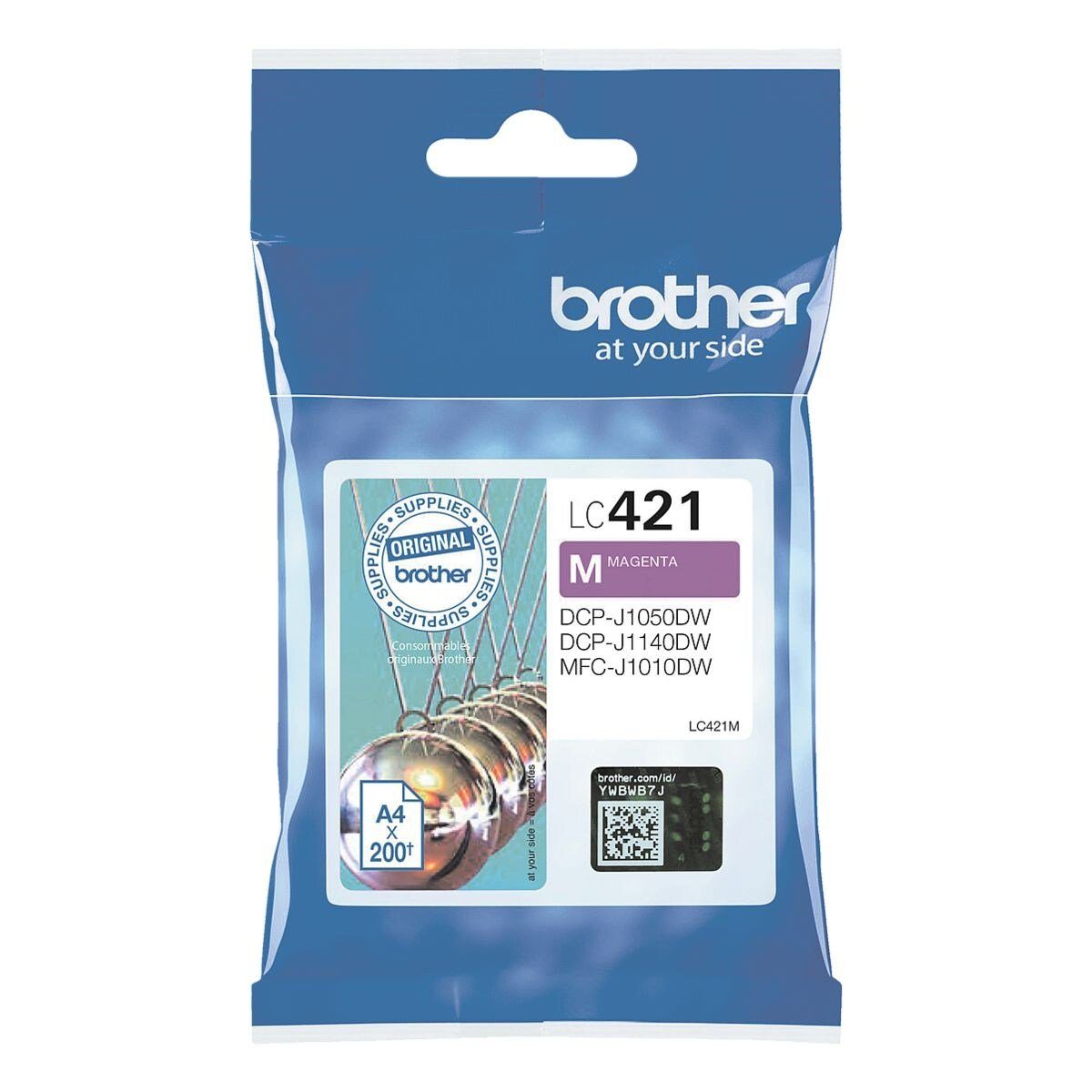 Brother LC-421M Tintenpatrone (1-tlg., Original Druckerpatrone, magenta)