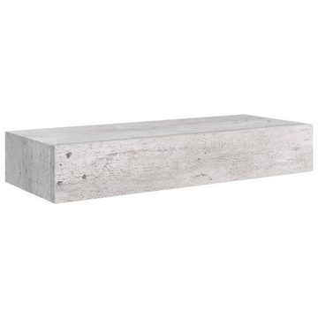 vidaXL Regal Wand-Schubladenregale 2 Stk Betongrau 60x23,5x10 cm MDF