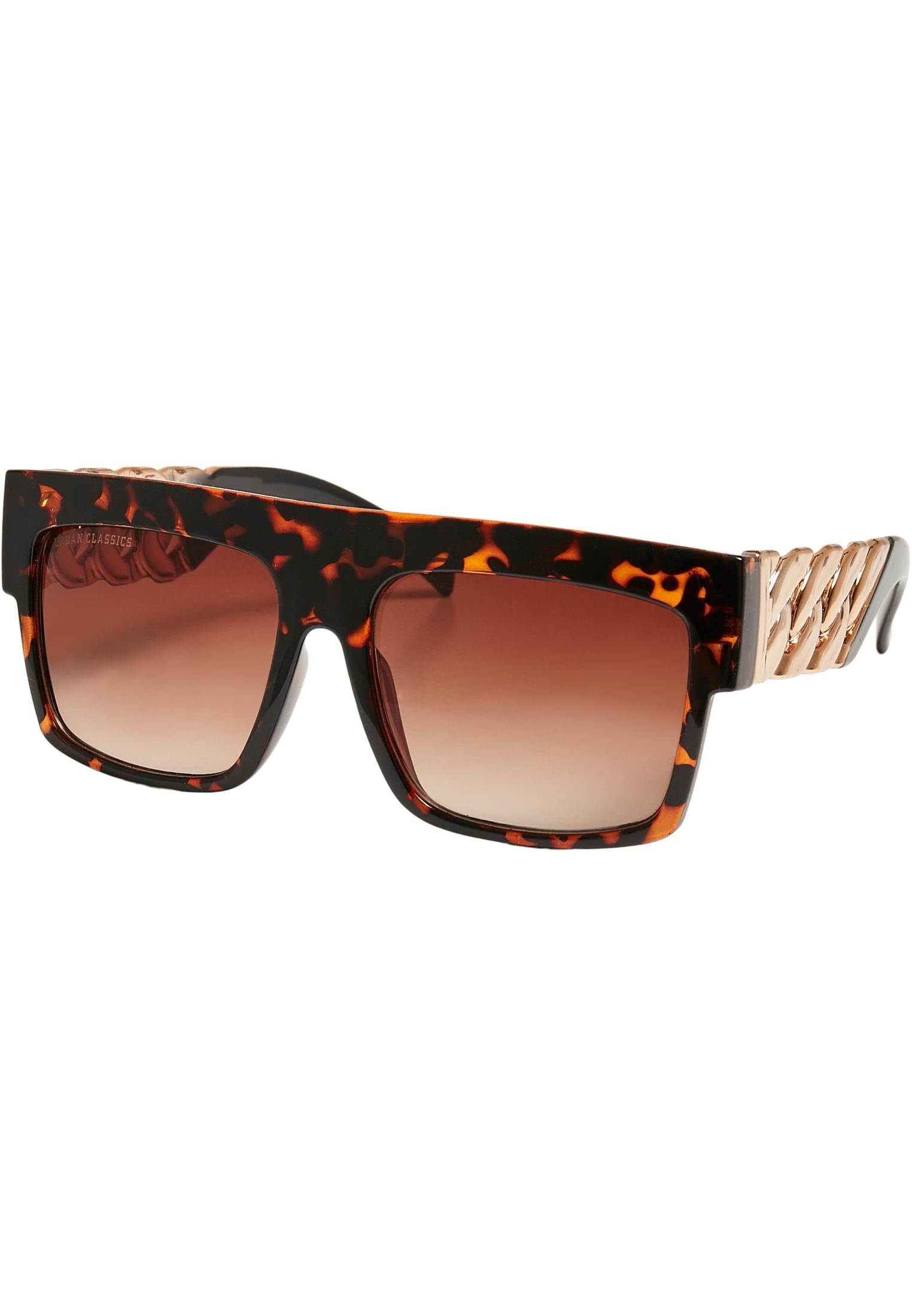 URBAN CLASSICS Sonnenbrille Accessoires Sunglasses Zakynthos with Chain amber/gold