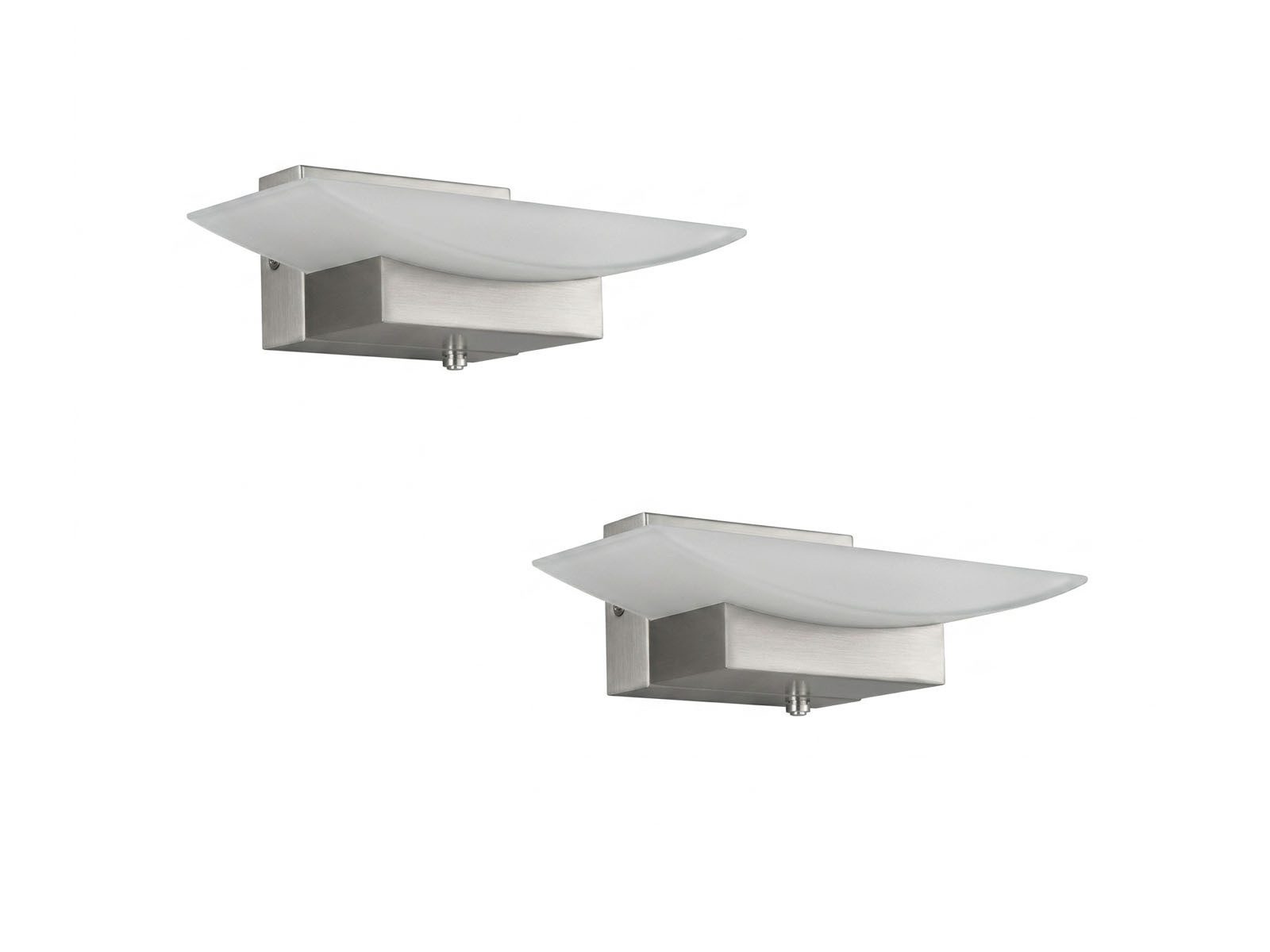 FISCHER & HONSEL LED Wandleuchte dimmbar & CCT Lichtfarbe, Breite 20cm, dimmbar, LED fest integriert, Warmweiß, Neutralweiß, 2er SET mit Schalter, Wandbeleuchtung innen & Nachttisch-Lampe Wand