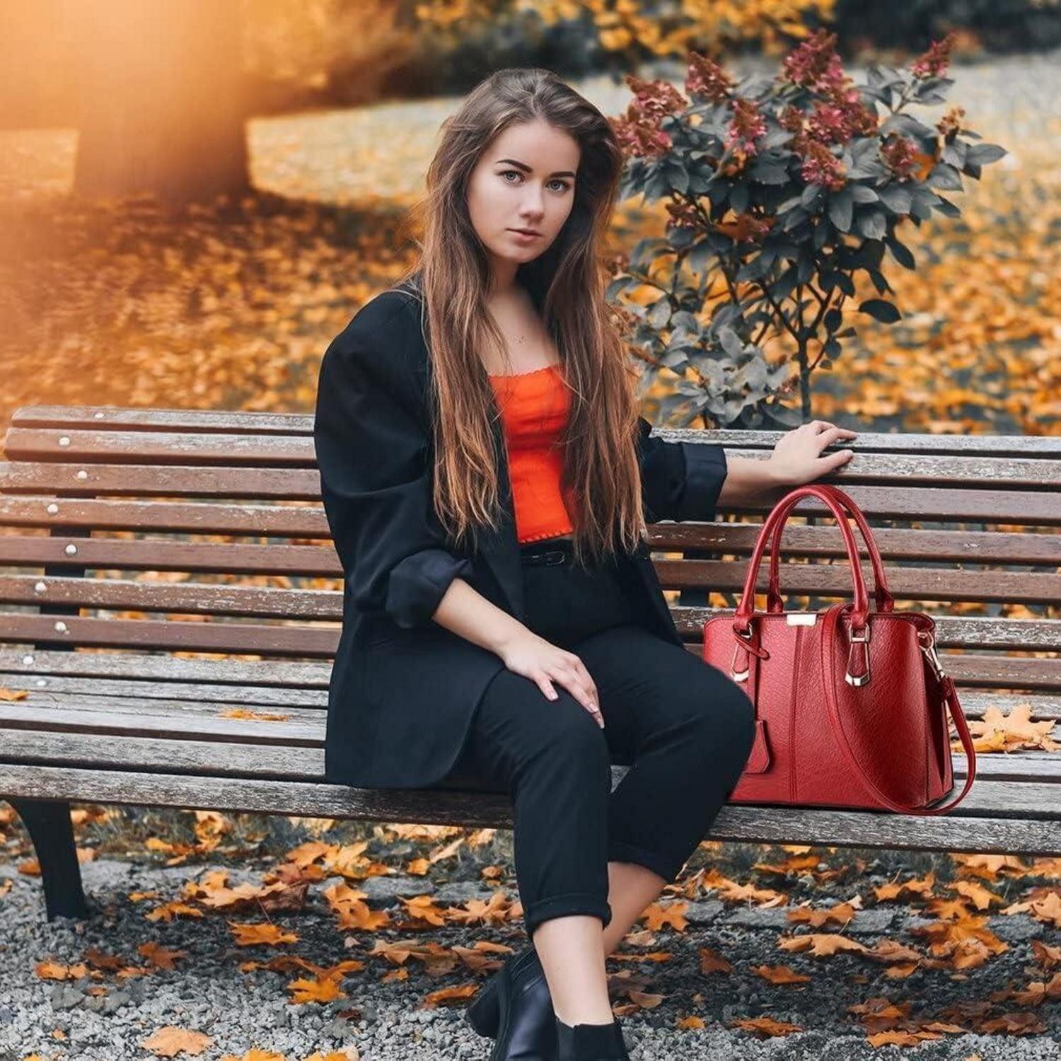 LuxusKollektion Handtasche Damen Henkeltasche Umhängetasche Handtasche PU Leder Tote Modern