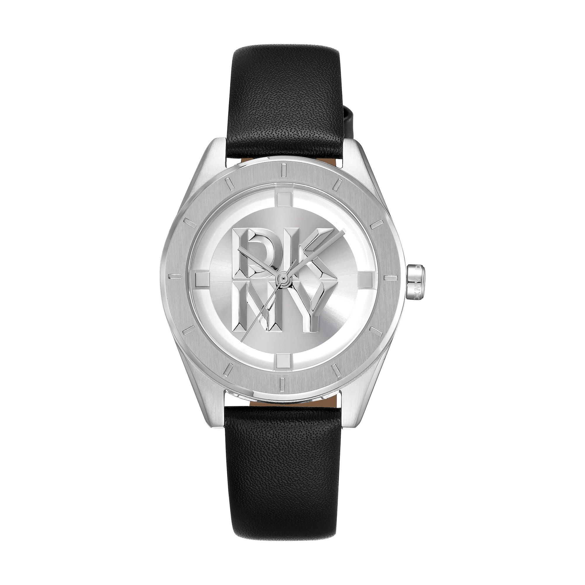 DKNY Quarzuhr Chambers Midi DK1L016L0015, Armbanduhr, Damenuhr, Lederarmband, analog