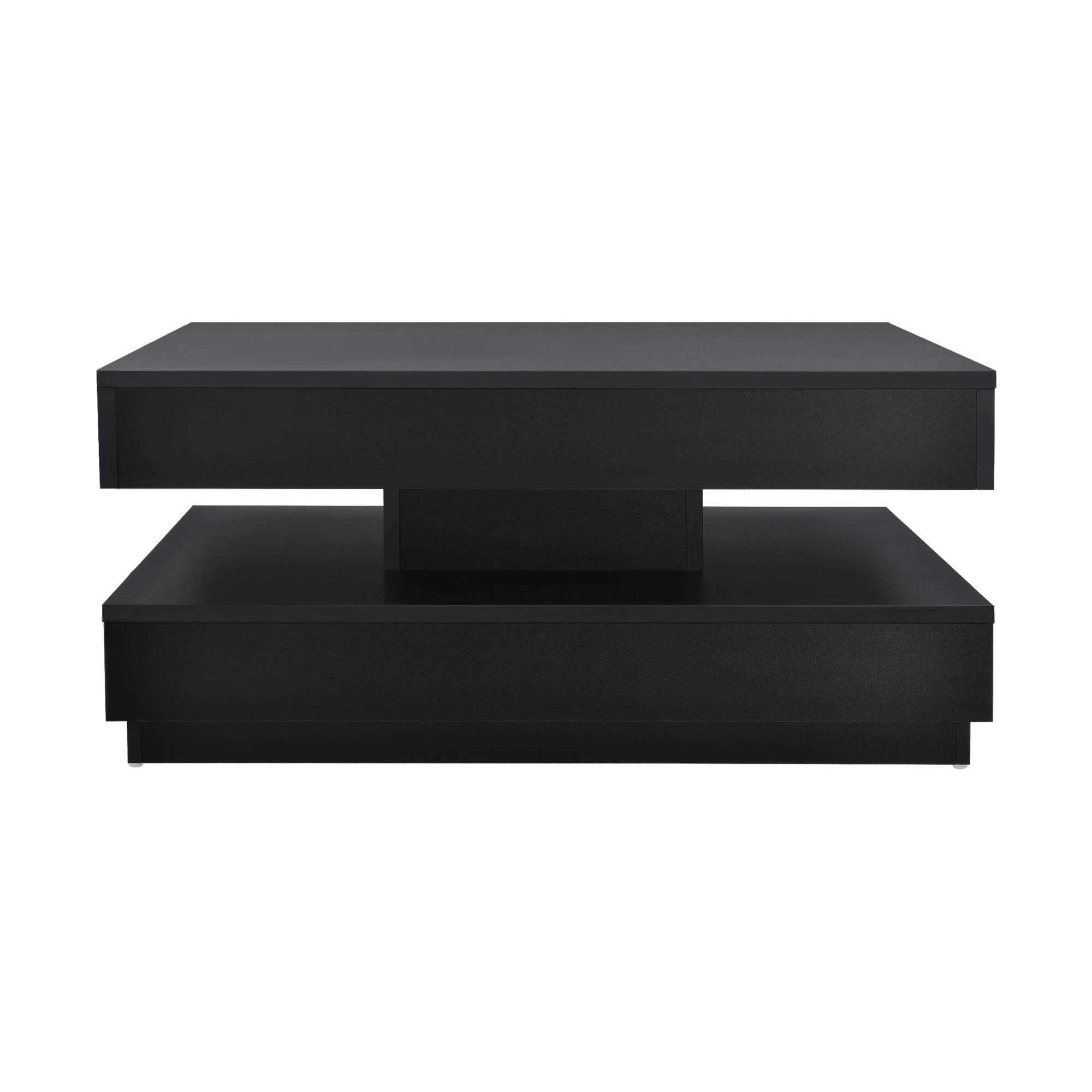 en.casa Couchtisch, »Florenz« quadratisch 76 x 76 x 38 cm Schwarz