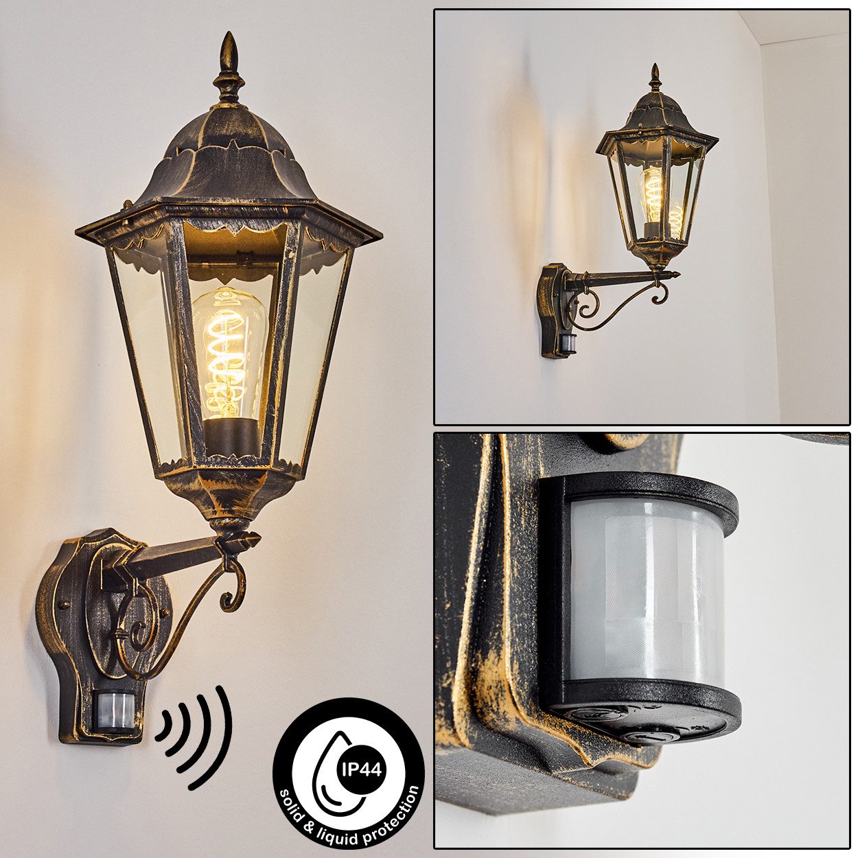 hofstein Außen-Wandleuchte Außenwandlampe mit Bewegungsmelder aus günstig online kaufen
