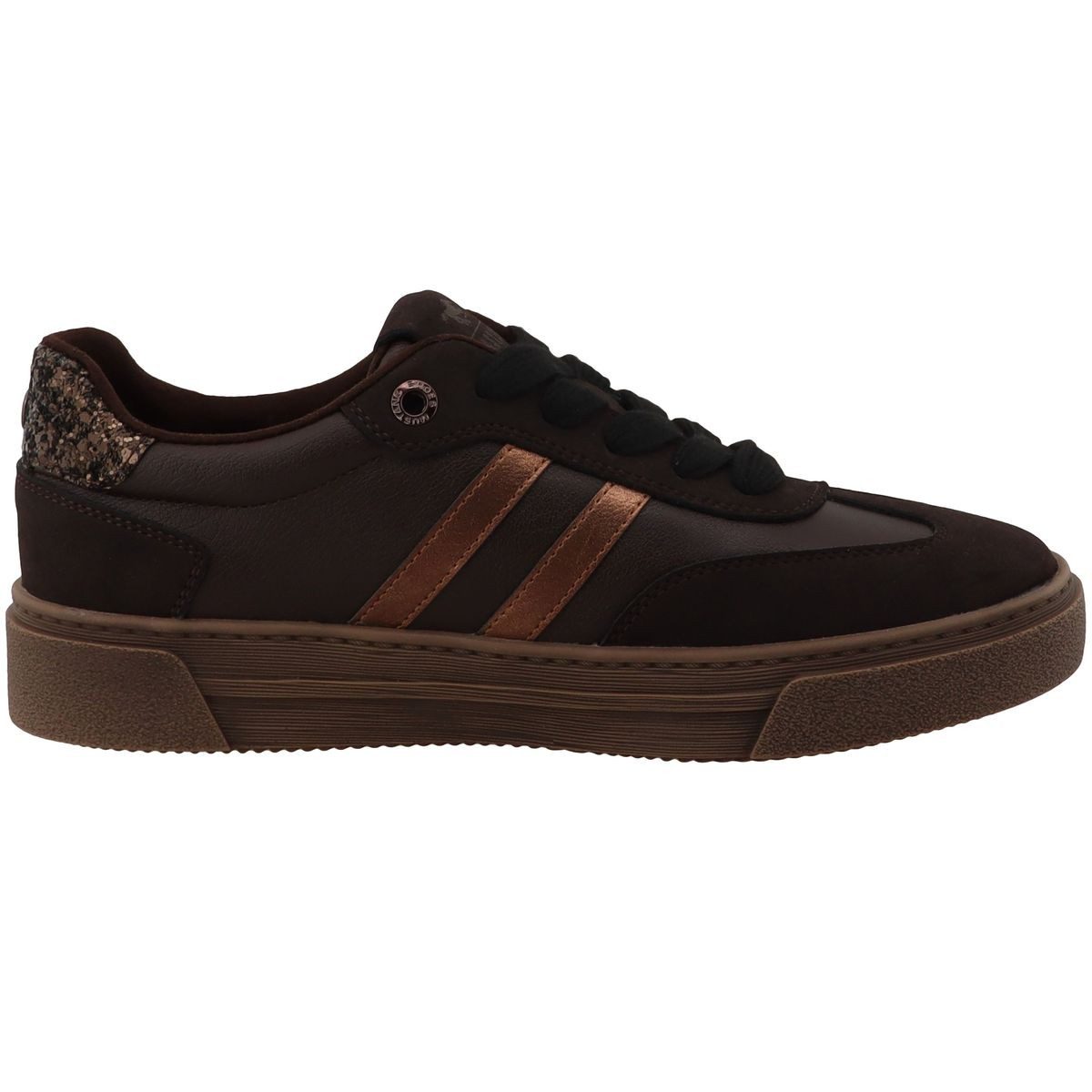 Mustang Shoes 15M0212013-mokka Sneaker Modische Schürschuhe im Retro-Style