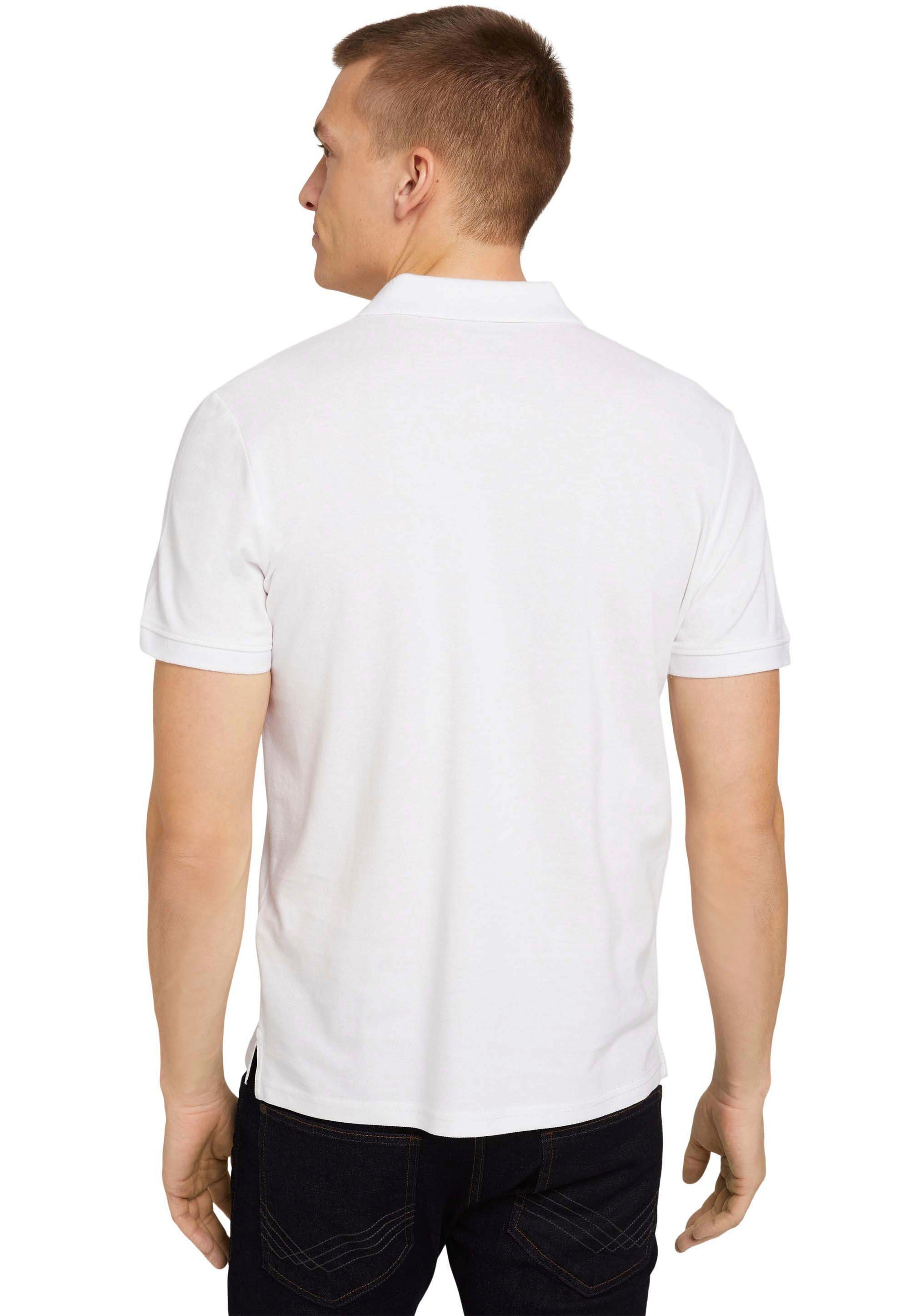 TOM TAILOR Poloshirt mit Knopfleiste und Logo