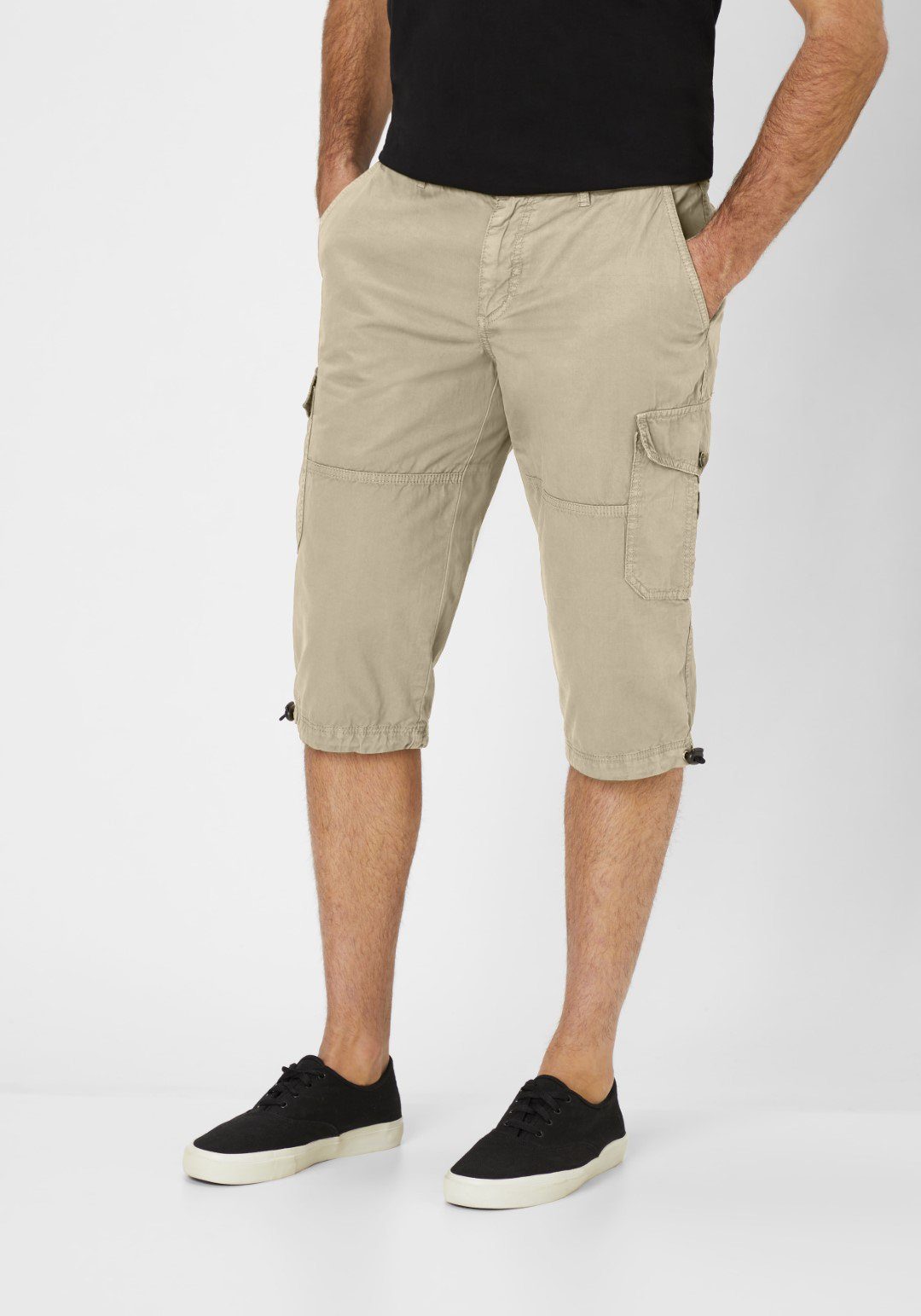 Redpoint Cargobermudas PEERS Caprihosen Modern Fit reiner Baumwolle aus sand