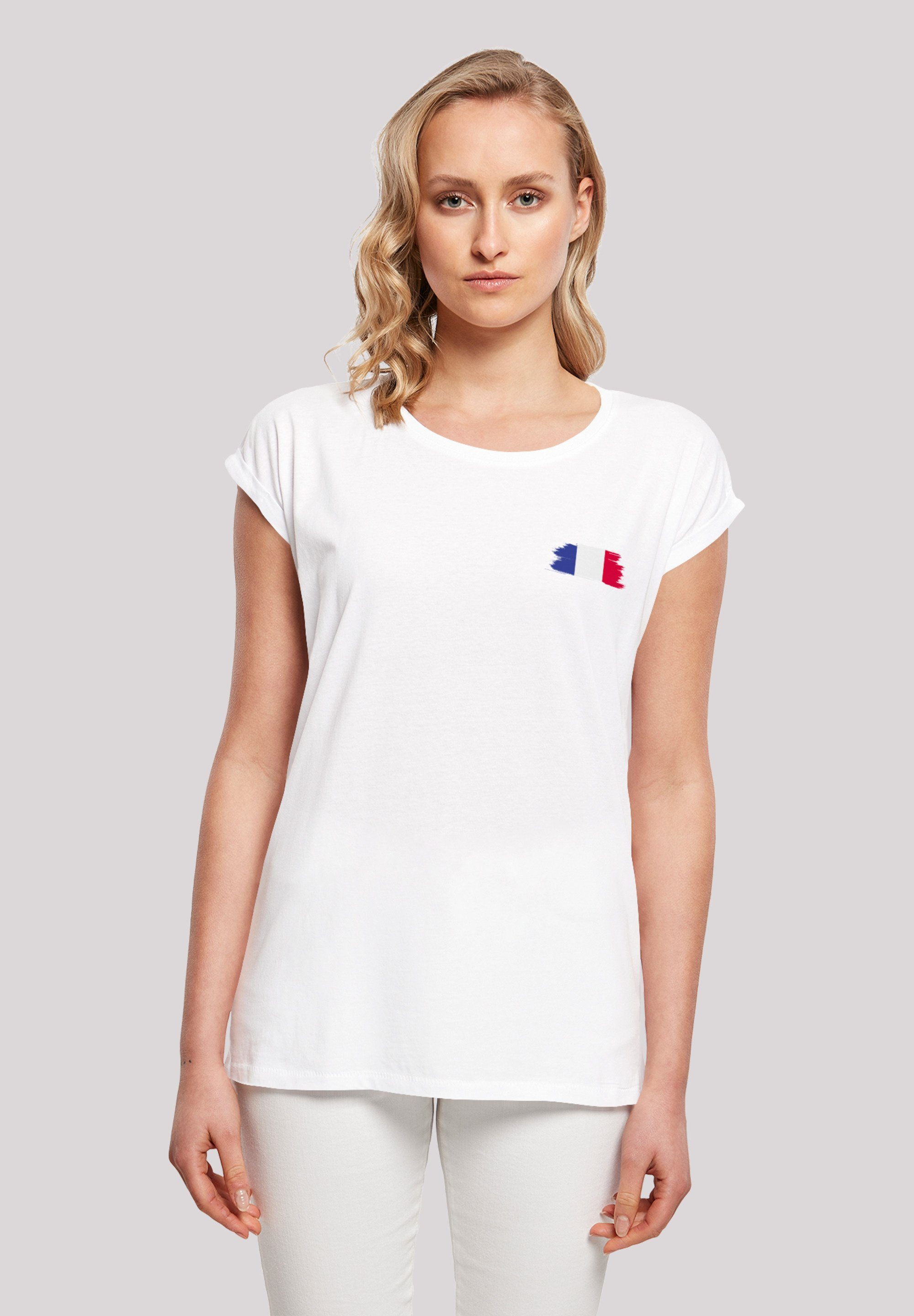 ist groß T-Shirt F4NT4STIC und trägt Flagge cm Frankreich Größe 170 Print, France Model Das Fahne M