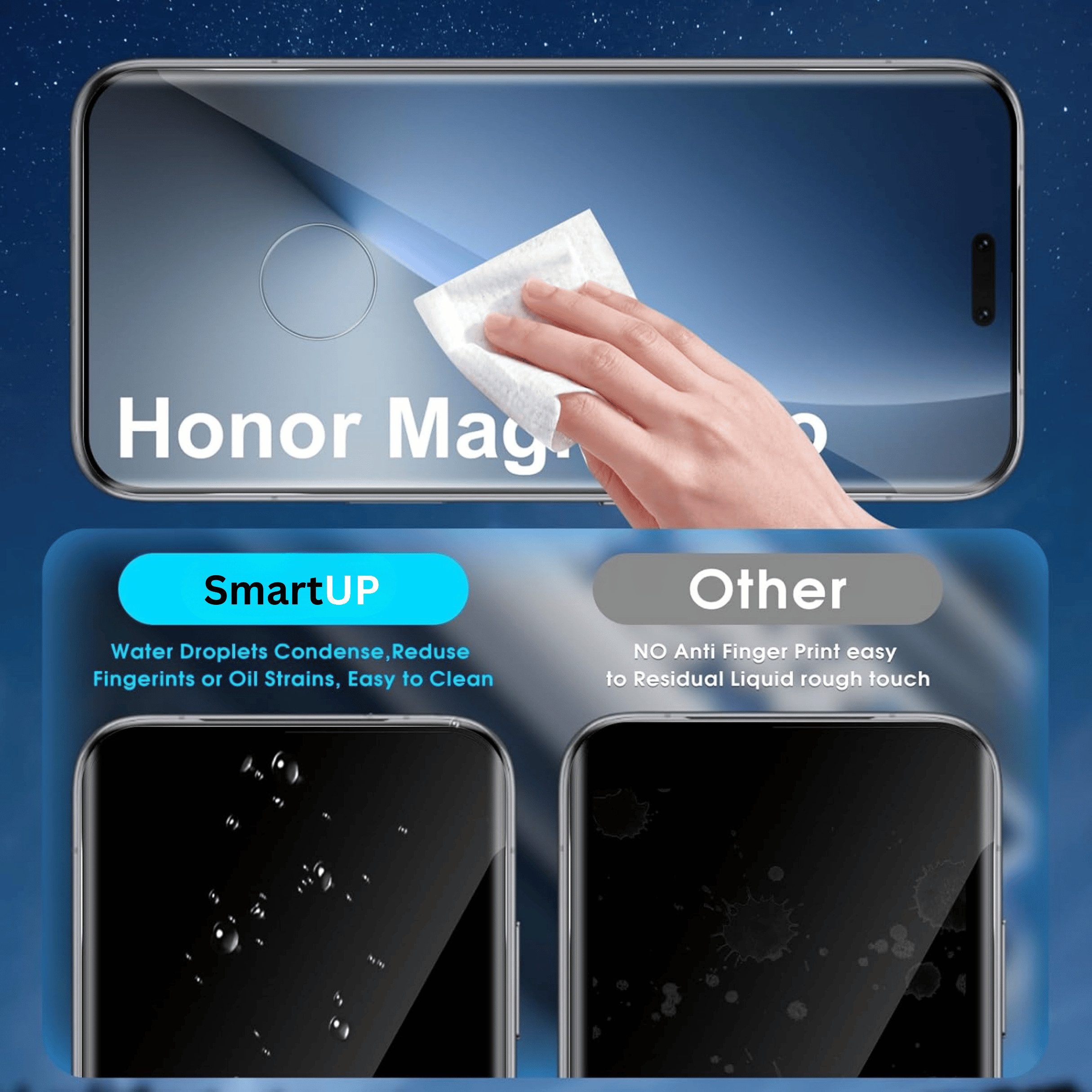 SmartUP Displayschutzglas 2X Schutzglas für Honor Magic 8 Pro Display Kamera Panzerfolie Full 3D für Honor Magic 8 Pro, 4 Stück, Rundumschutz, passgenaue Verarb – Bild 4 von 5