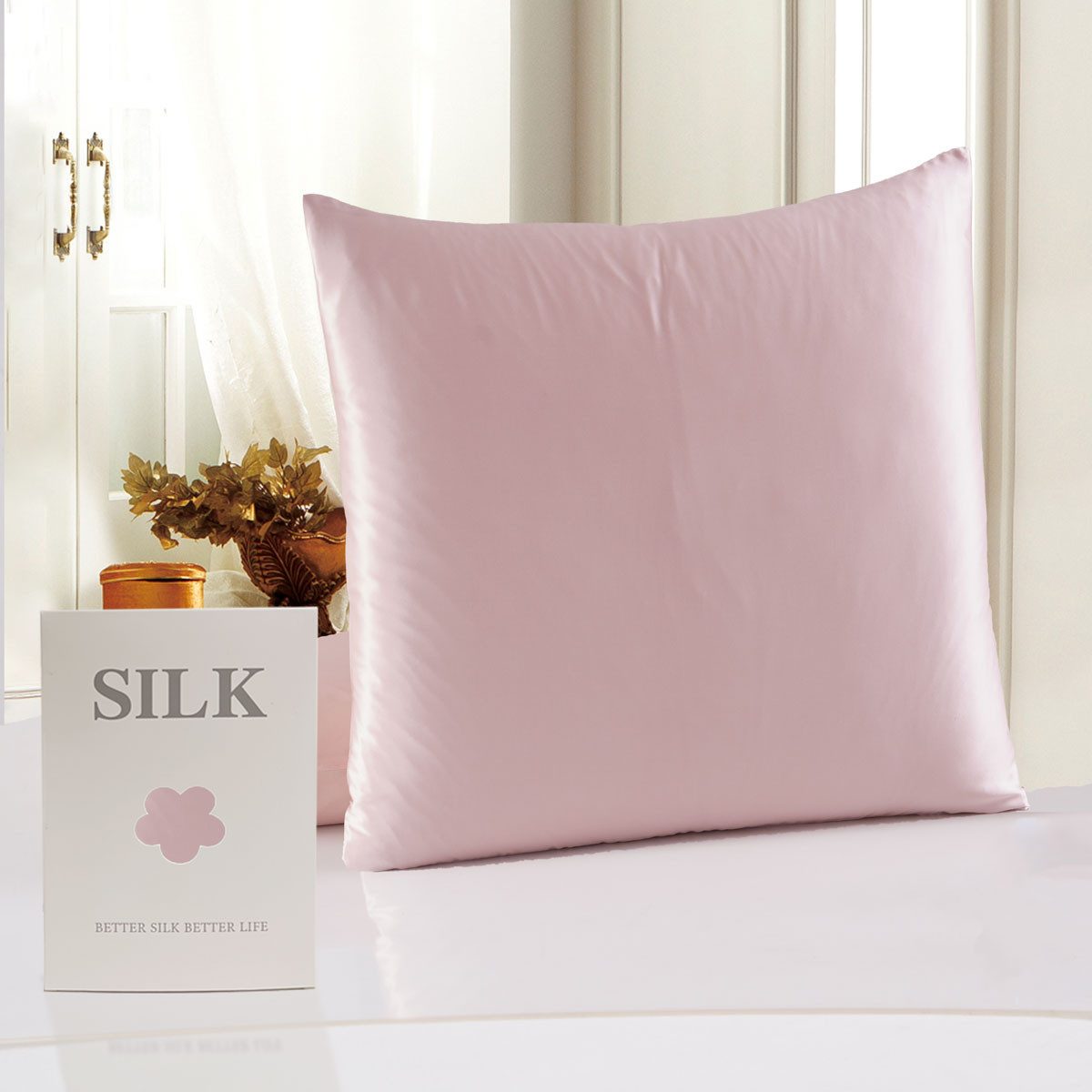 Vivi Idee Kissenbezug 100 % Maulbeerseide 22 Momme Satin Luxus, temperaturregulierend, schützt Haut & Haar, ideal für Schönheitsschlaf, Kissenhülle