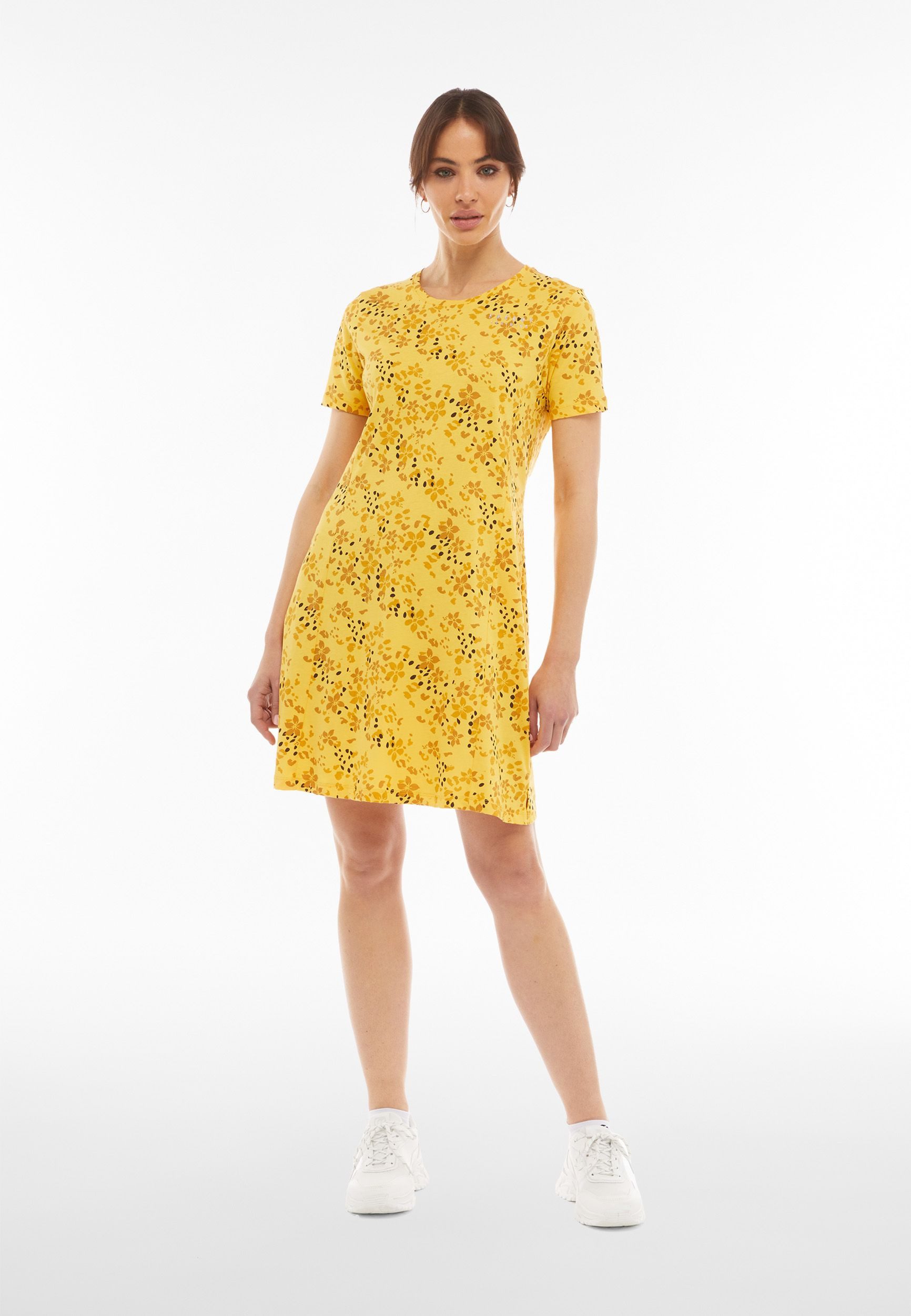 Freddy Jerseykleid Sommerliches Jersey-Kleid mit floraler Grafik florale Grafik