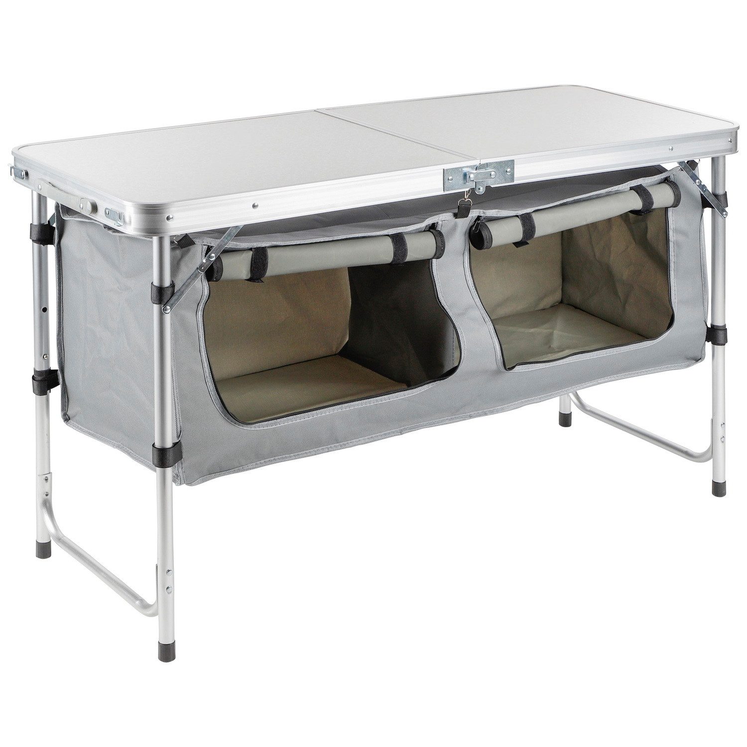 Campingtisch klappbarer Camping-Tisch mit Stauraum-Fach
