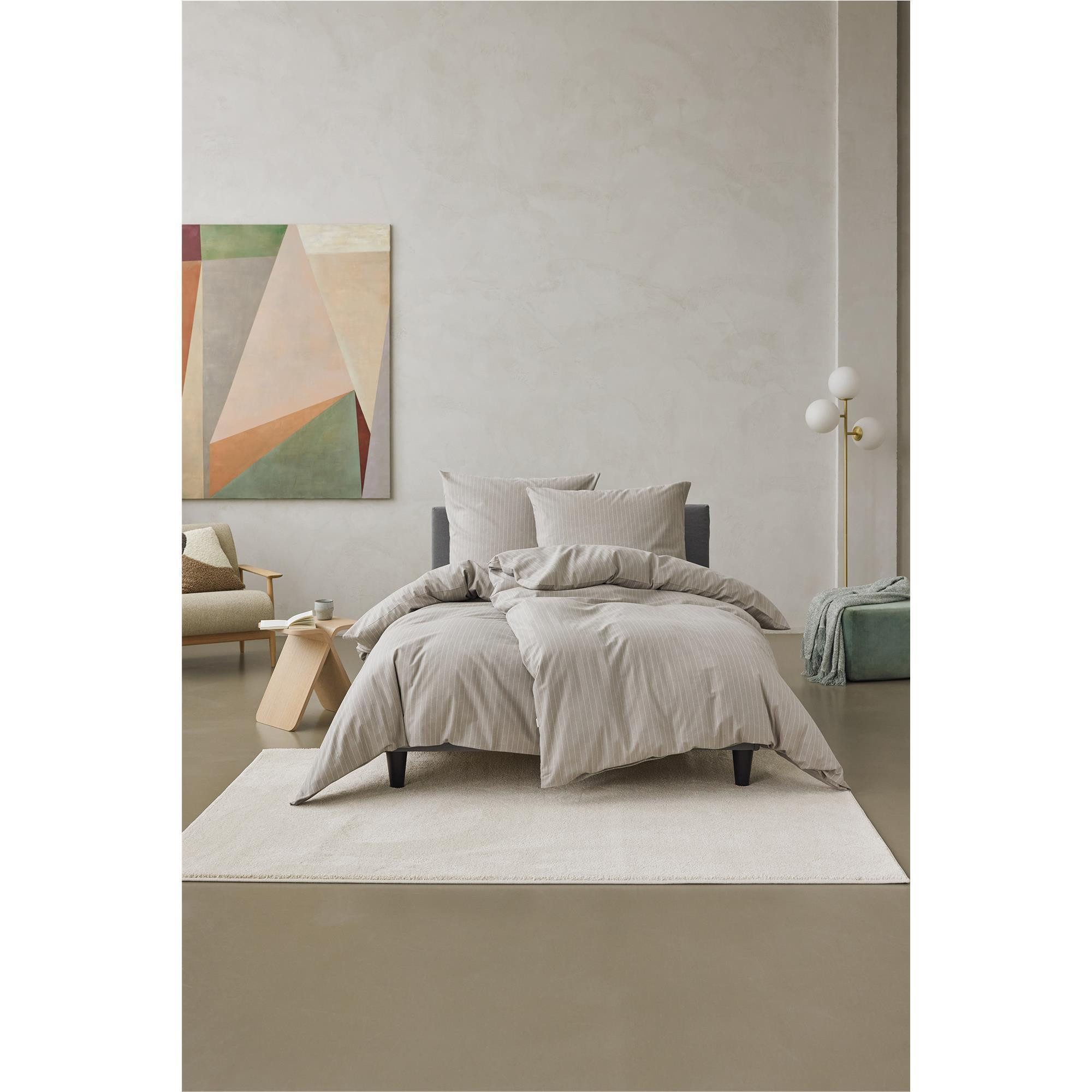 Esprit Bettwäsche CUNO Ganzjahresbettwäsche, Baumwolle, 1 teilig, 135 x 200 cm in Hellgrau