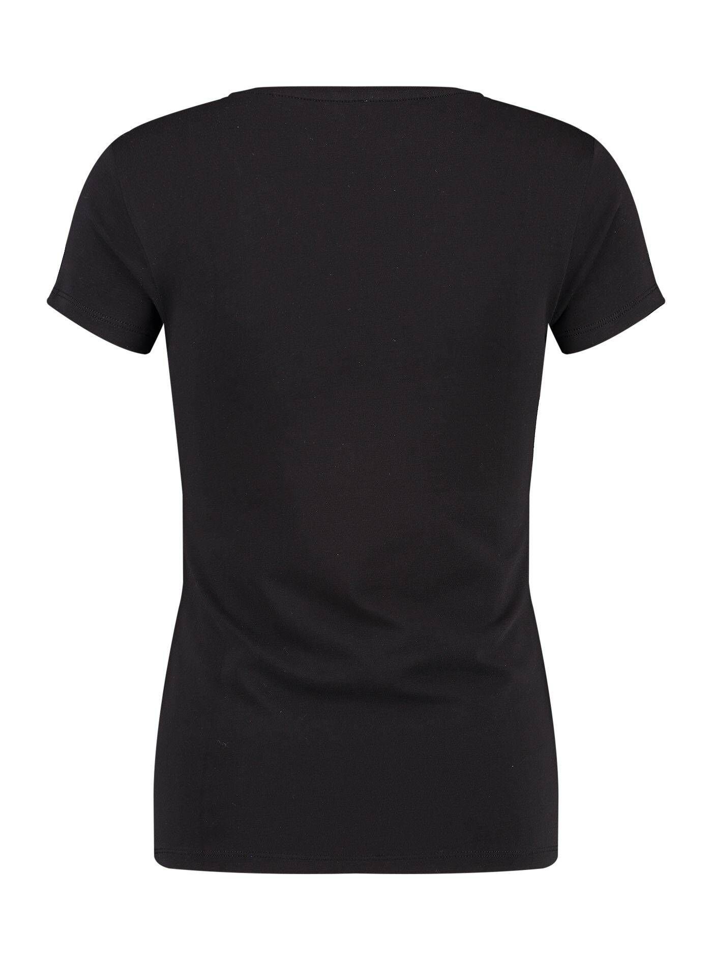 (1-tlg) schwarz YVES T-Shirt (15) T-Shirt Key Largo Damen