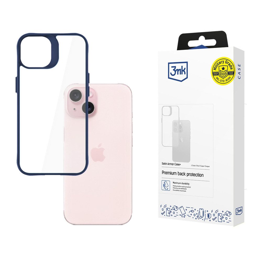 3MK Smartphone-Hülle Handyhülle Panzerhülle Schutzhülle, Panzerhülle, Shock-Pocket, Kantenschutz, satinierter Rahmen