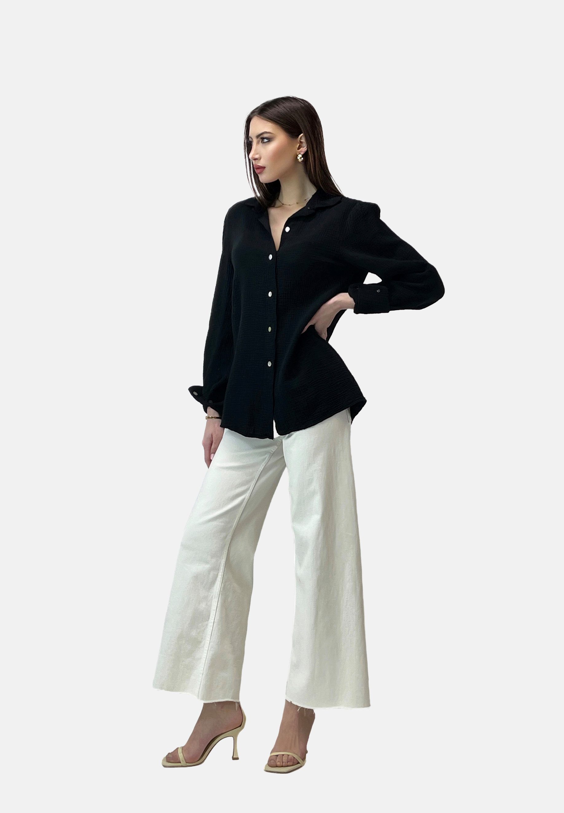 Klassische Bluse Elara Damen Oberteil
