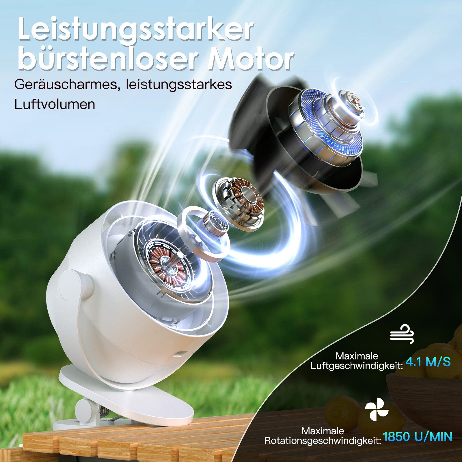 Elegear Mini USB-Ventilator 360° Drehung Tragbarer günstig online kaufen