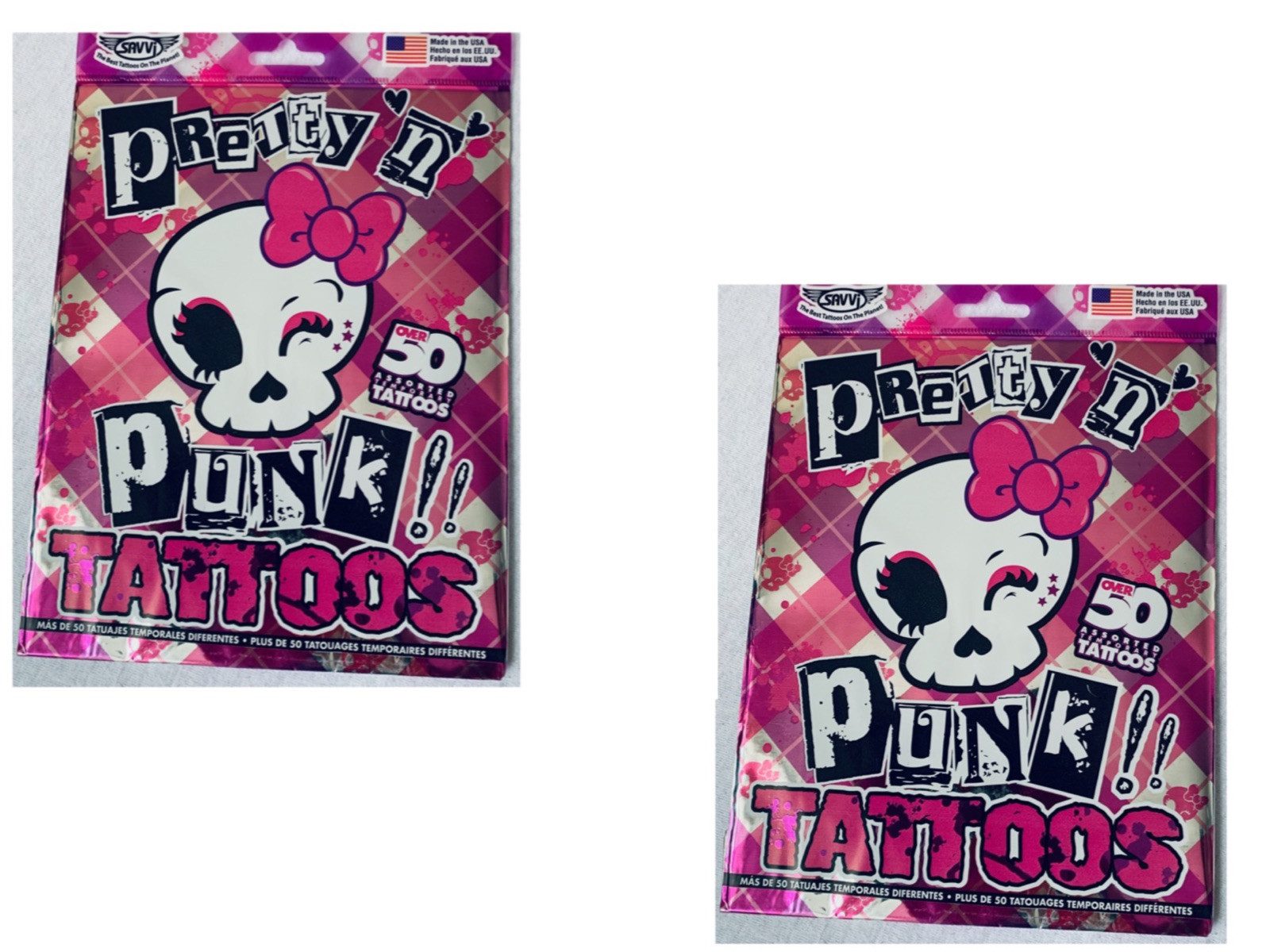 LK Trend & Style Kindertattoo Temporary Tattoo Pretty´n Punk 50 Stück., 100-tlg.