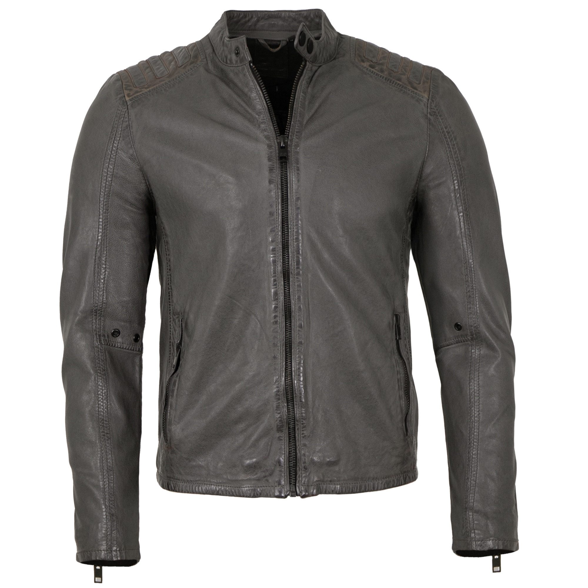 Mauritius Lederjacke G2MMagnu Mauritius - Herren Lederjacke Lammnappa grau