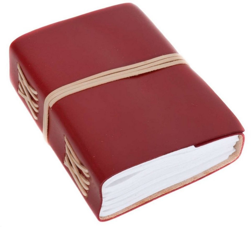 Buch Tagebuch Notizbuch DIN B6 Rot Leder 