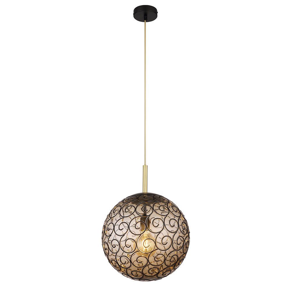 GLOBO LIGHTING LED-Hängeleuchte, Leuchtmittel inklusive, Warmweiß, Pendelleuchte Hängelampe Esstischleuchte goldfarben