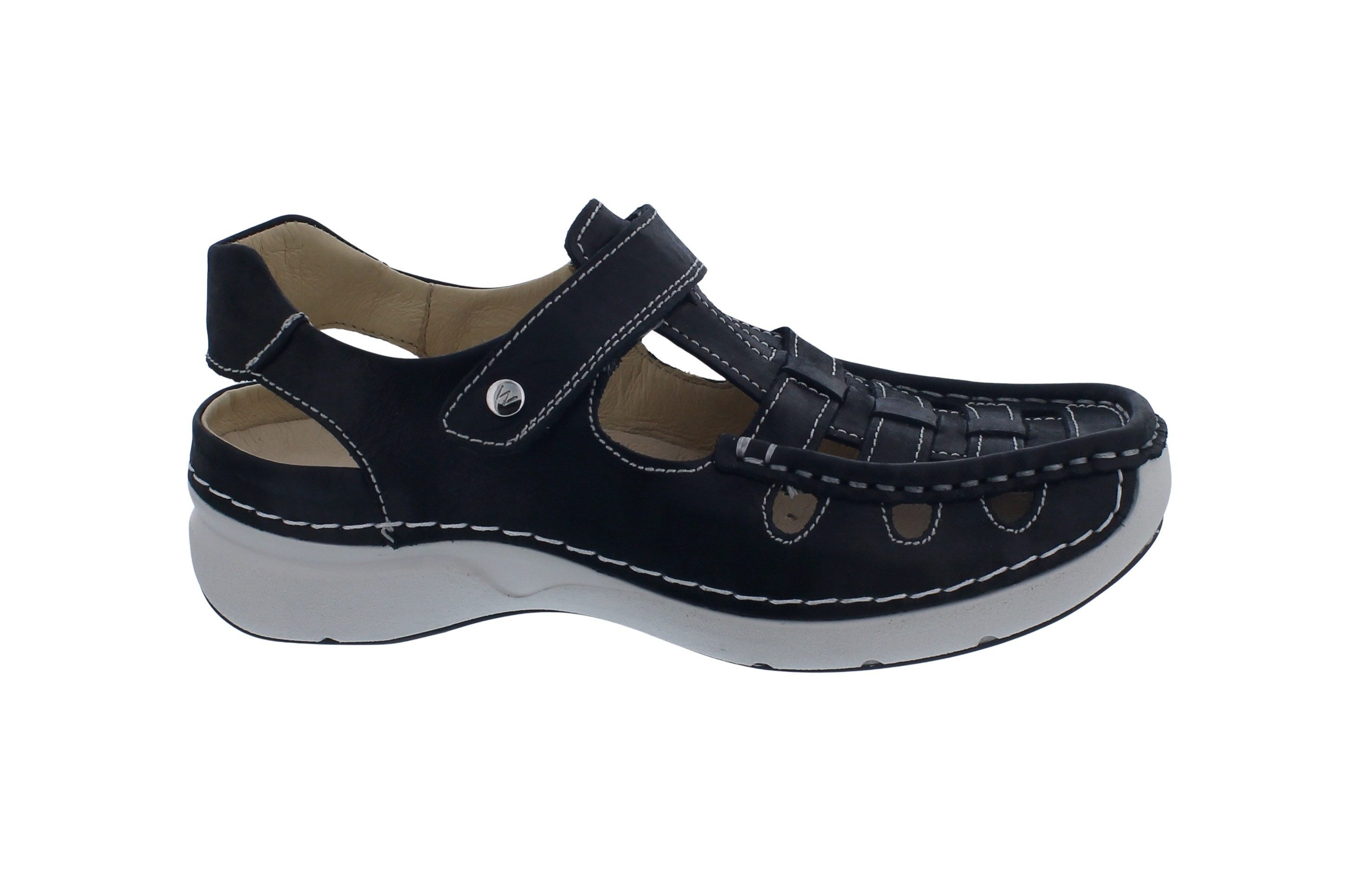 WOLKY Wolky Rolling Sun 0720436-070, Fantastic leather (Glattleder), Black s Klettschuh