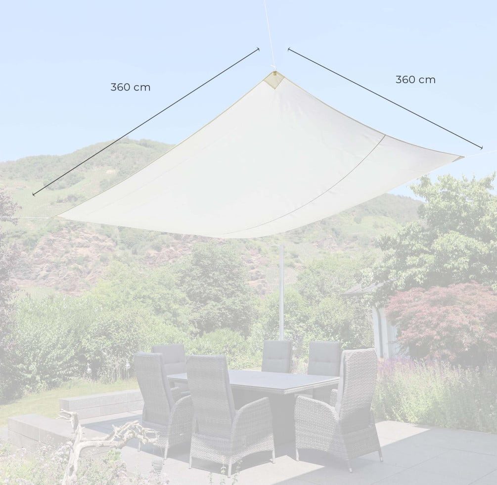 Thumbnail - GO-DE Sonnensegel GO-DE Sonnensegel beige 360 x 360 cm