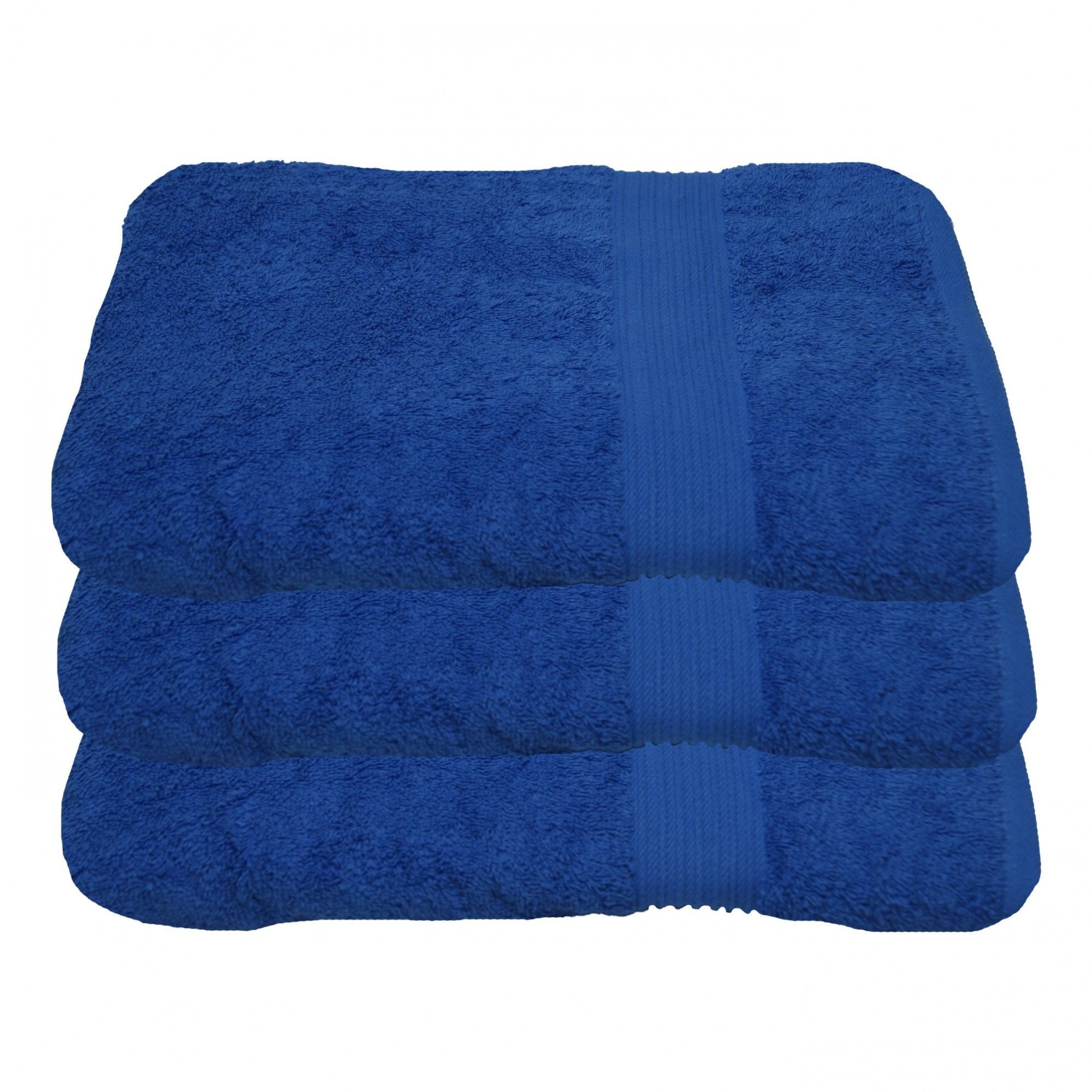 Duschtücher 3-Duschtücher-Royalblau-Duschtuch 70 x 140 cm