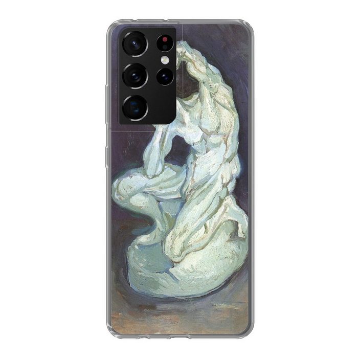 MuchoWow Handyhülle Gipsskulptur eines knienden Mannes - Vincent van Gogh Phone Case Handyhülle Samsung Galaxy S21 Ultra Silikon Schutzhülle