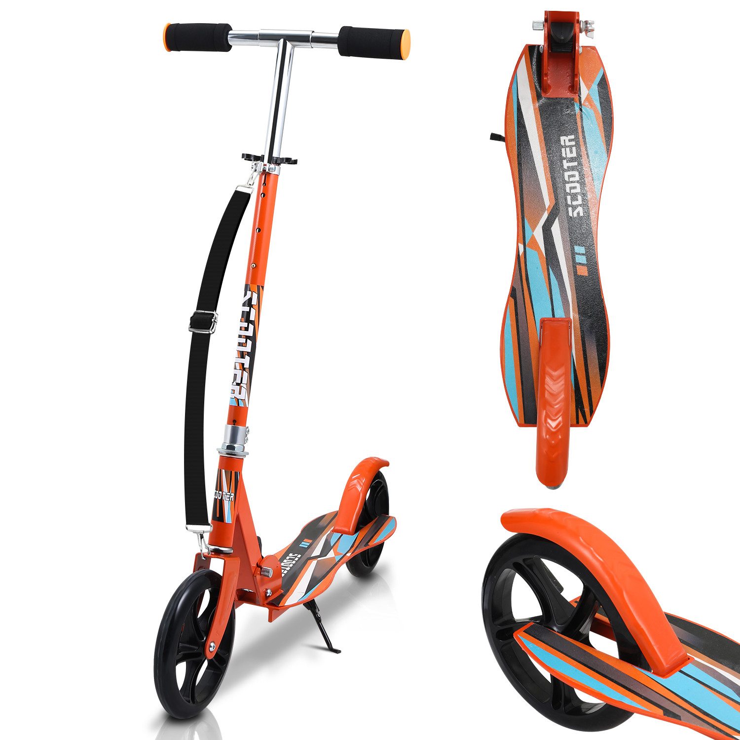 Clanmacy Scooter Kinderoller Scooter Faltbarer Kinderscooter Höhenverstellbar