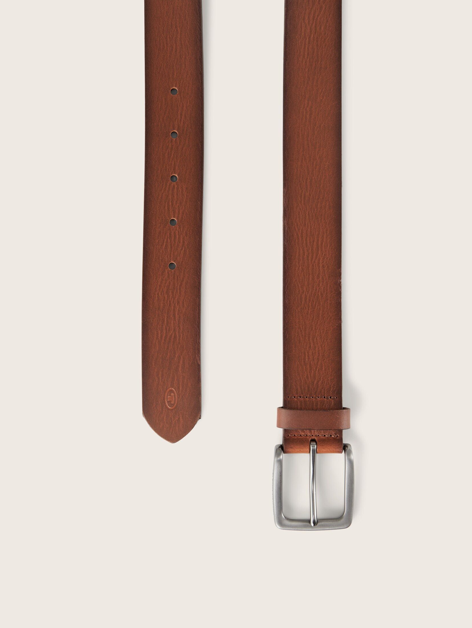 TOM TAILOR Ledergürtel Belts TTSCOTT Ledergürtel mit eckiger Dornschließe günstig online kaufen