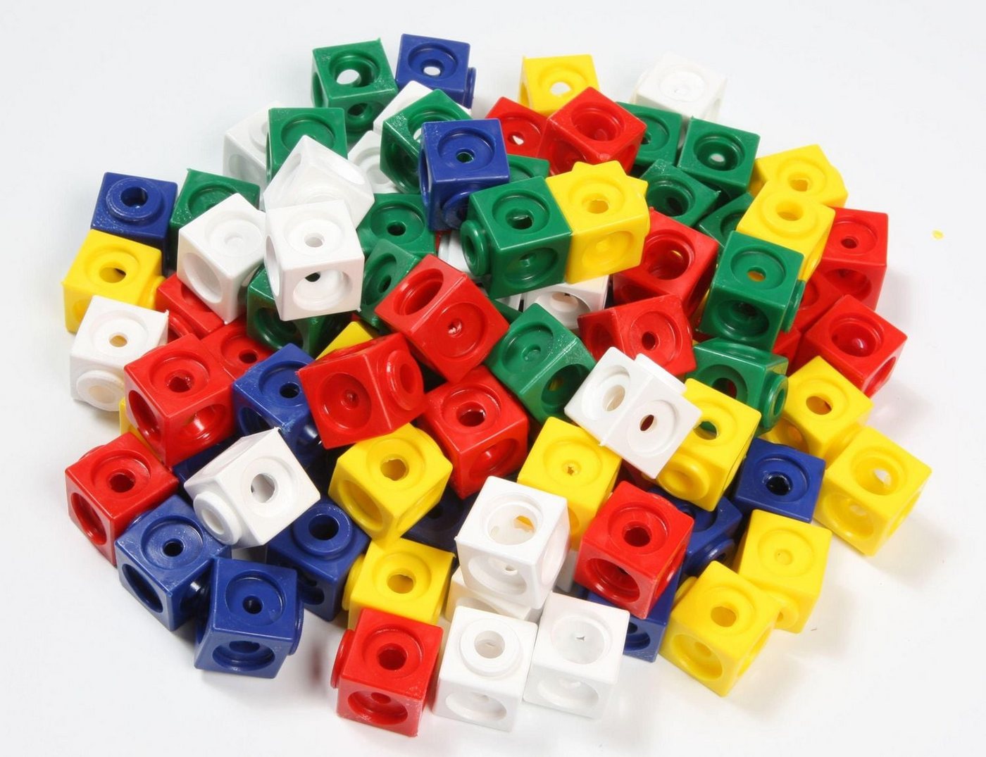 100 Steckwürfel 5- farbig 1,7cm / diverse