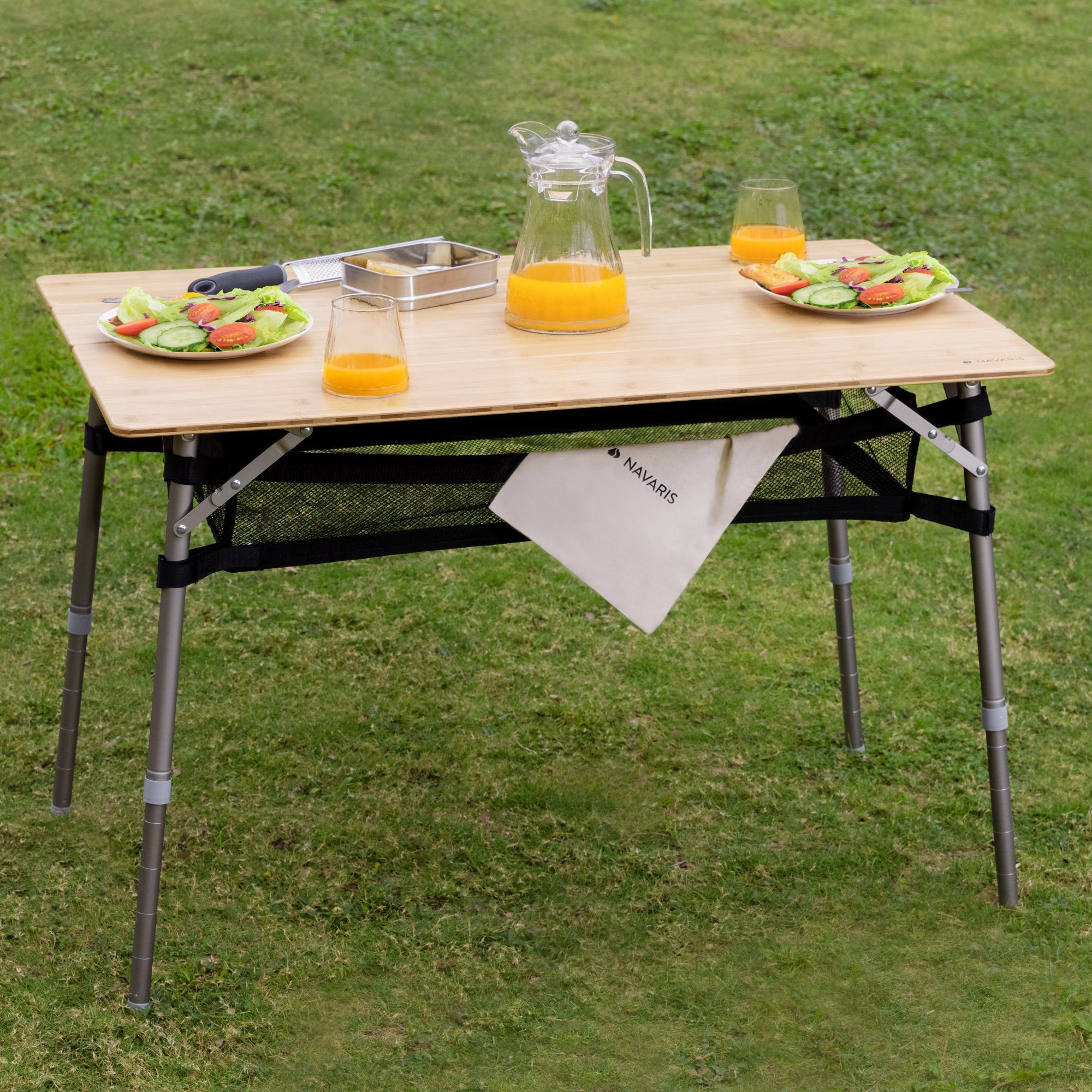 Navaris Campingtisch Campingtisch Bambus faltbar - günstig online kaufen