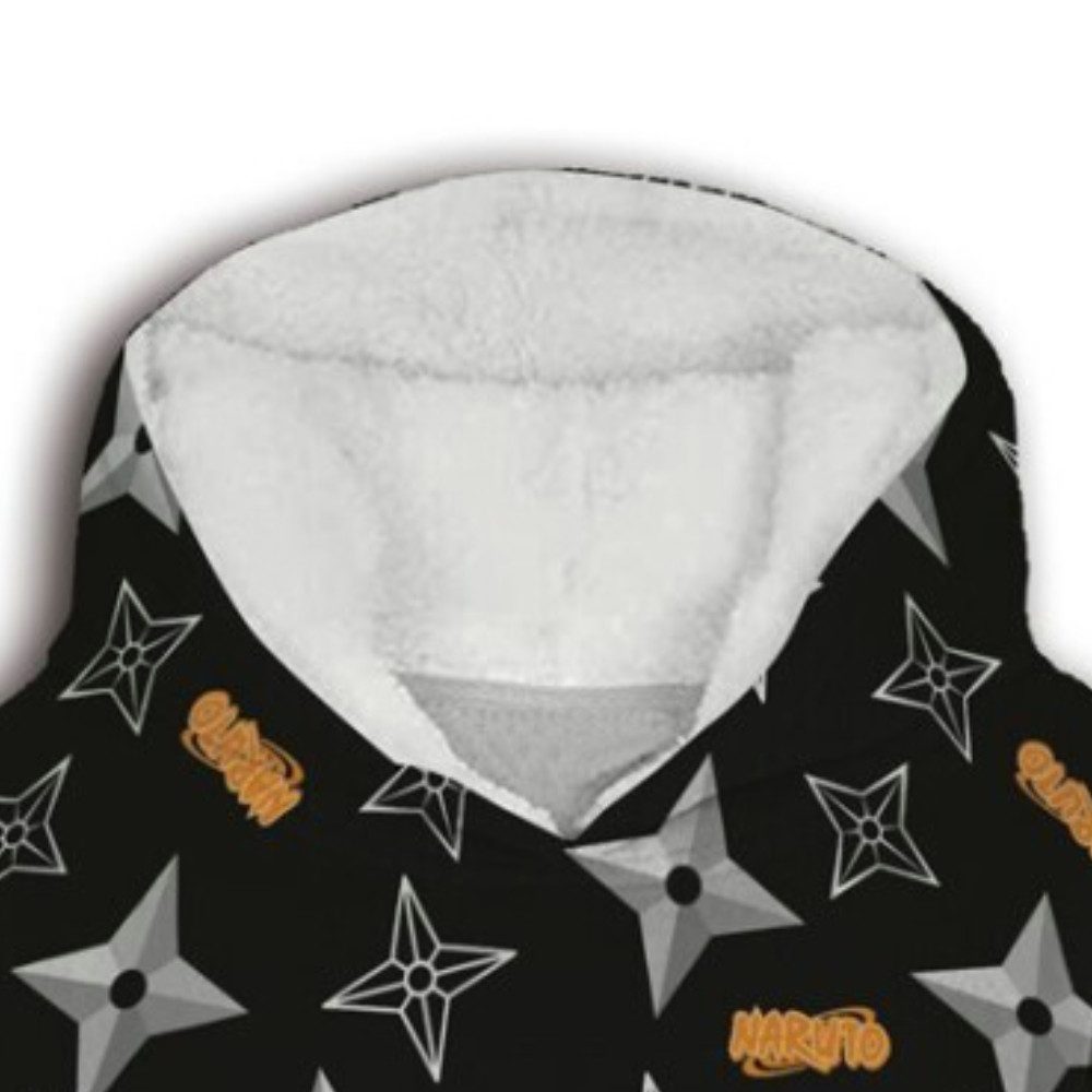 Naruto Sweatponcho Anime Naruto Shippuden Herren Kuschelponcho mit Ärmeln Kapuze Gr. S bis L Onesize
