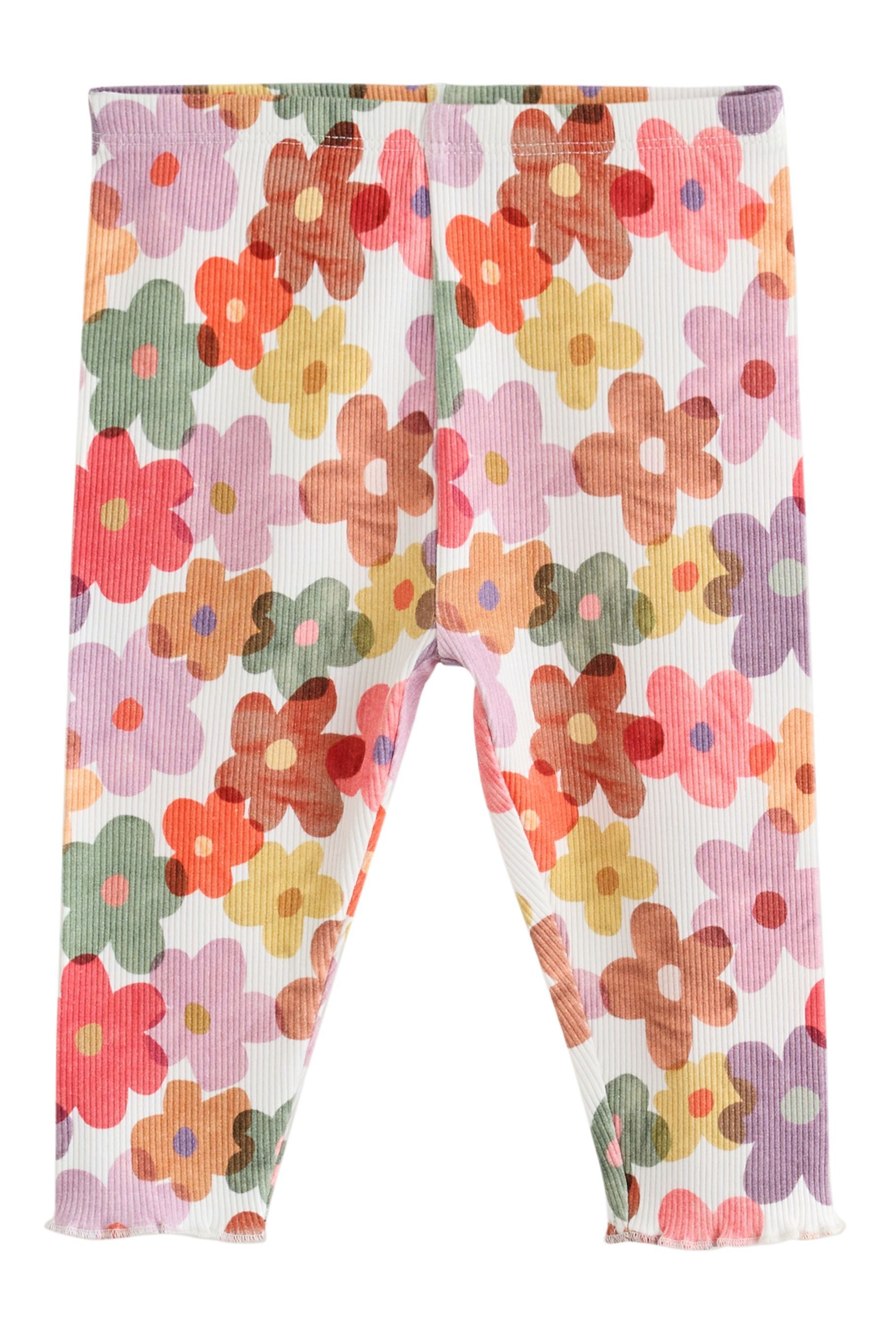 Next Langarmshirt & Leggings Baby Langarmoberteil mit Rüschen und Leggings (2-tlg) – Bild 5 von 5
