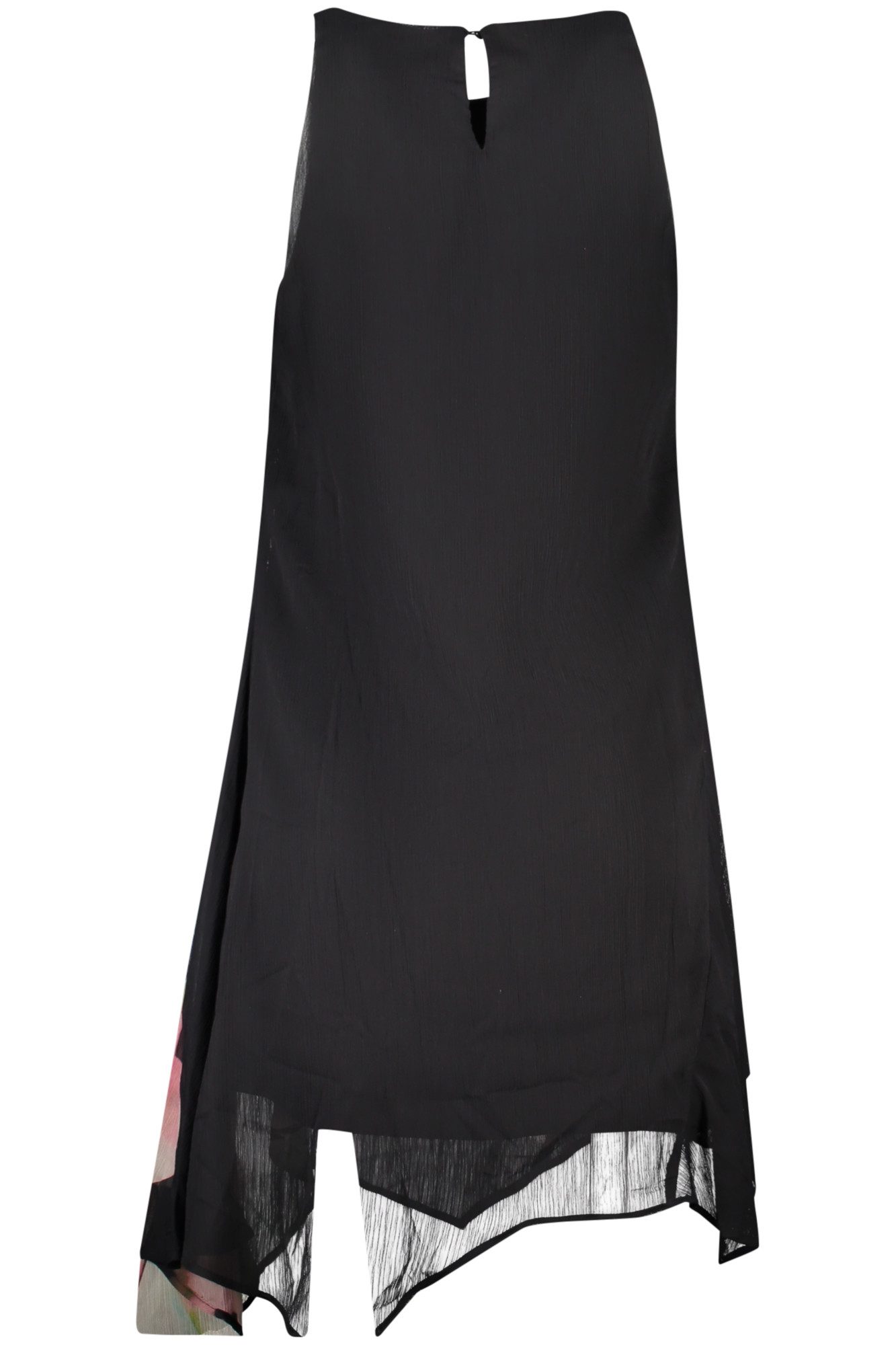 Desigual Partykleid Stilvolles Damenkleid in Schwarz mit Muster und asymmetrischem Design