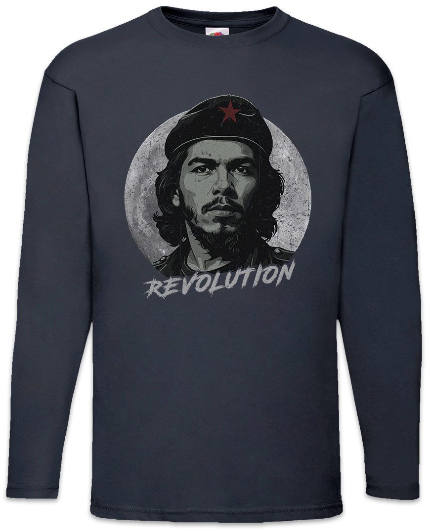 Langarmshirt Che Moon Langarm T-Shirt Guerilla Cuba Castro Portrait Guevara Ernesto