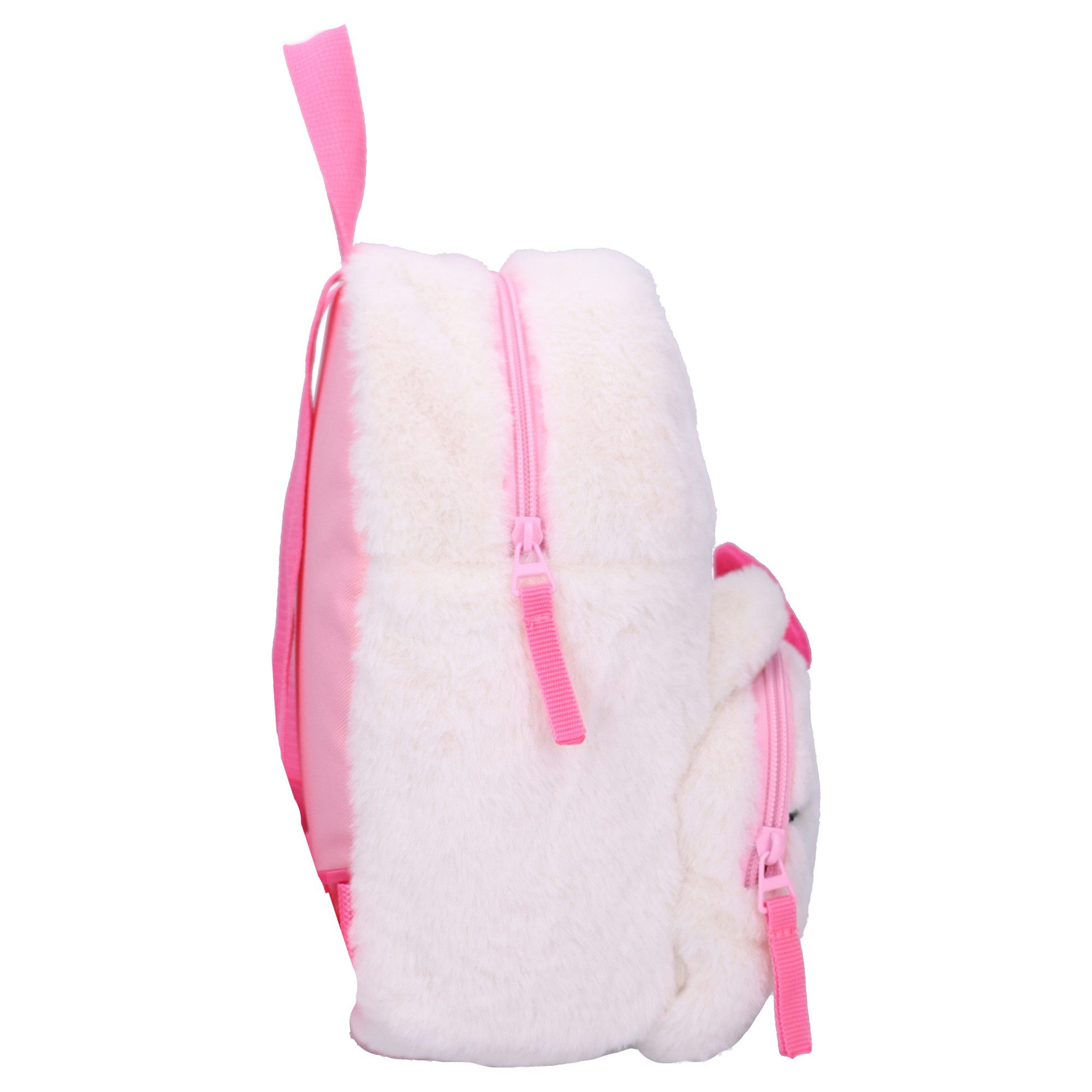 Hello Kitty Kinderrucksack Kinder Rucksack Fluffy Festival mit weichem Stoff Tasche