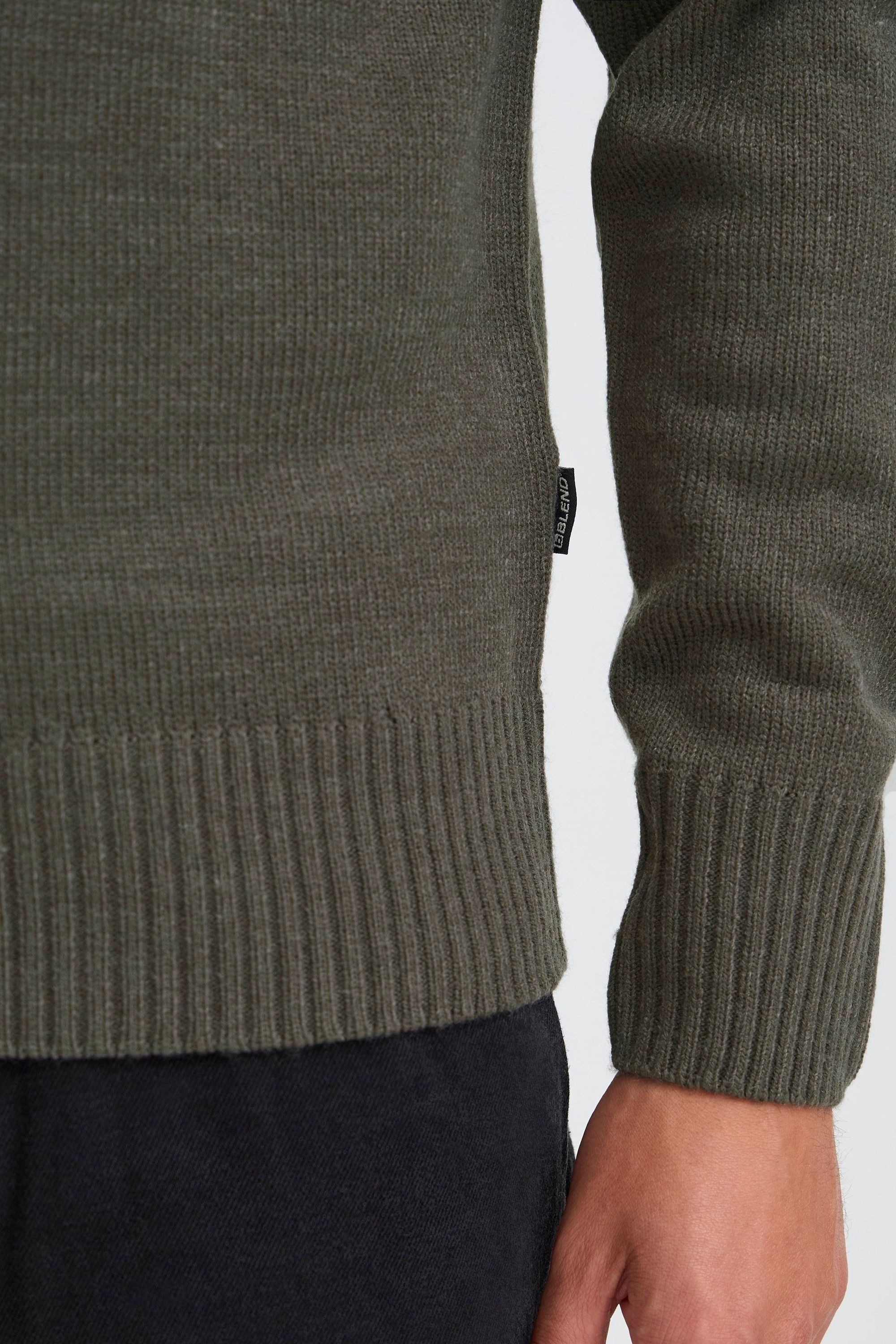 Blend Strickpullover BHRyke Stilvoller Strickpullover mit Rippbündchen
