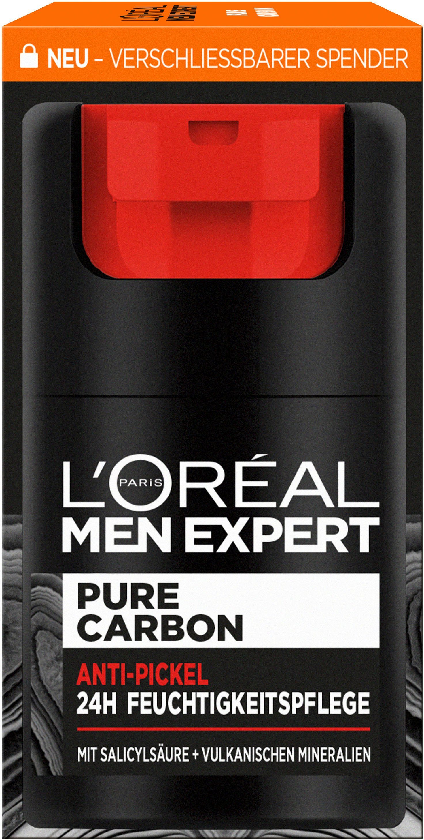 L'ORÉAL PARIS MEN EXPERT Gesichtsgel Pure Carbon Anti-Pickel Pflege mehr