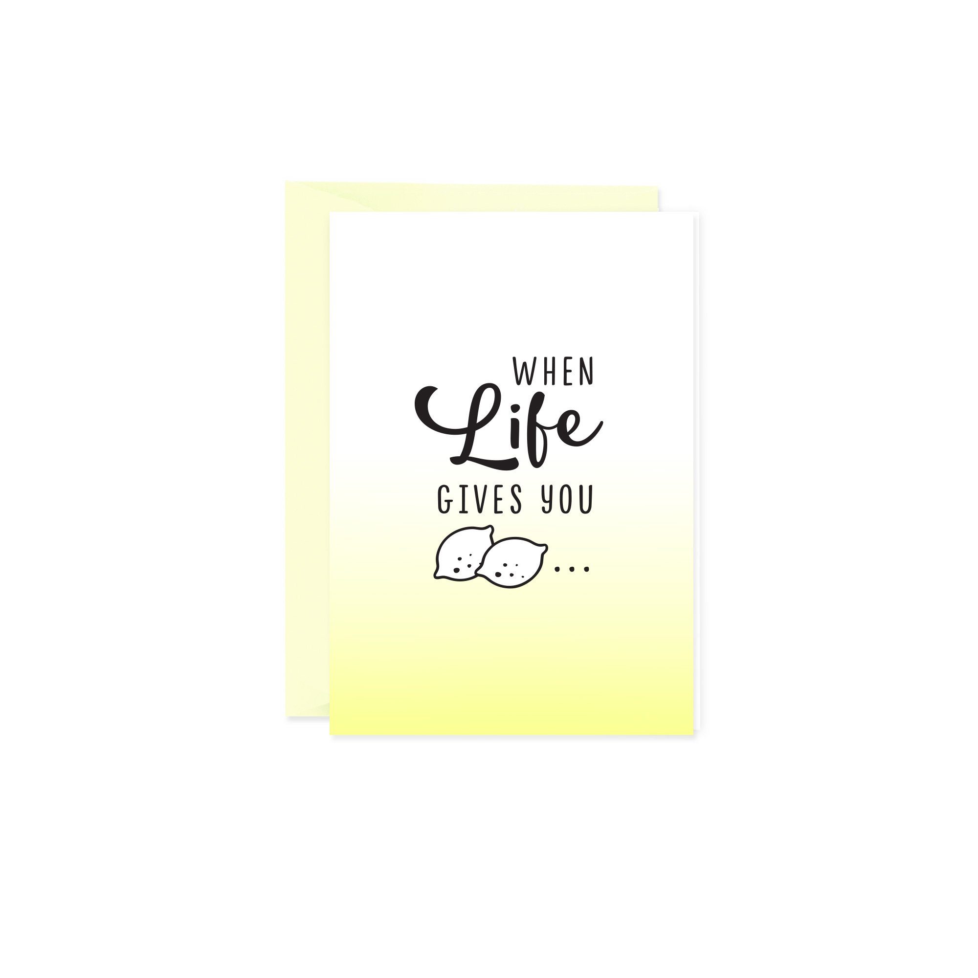 Bow & Hummingbird Grußkarte Mini-Grußkarte When Life gives you ..., Klappkarte mit Umschlag