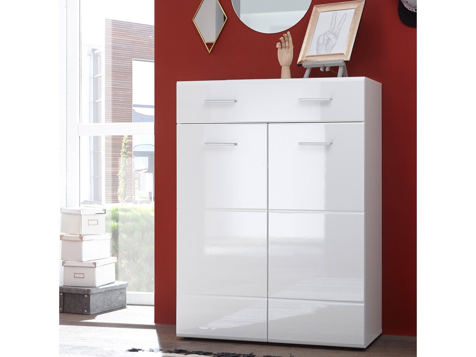 PREISBRECHER Schuhschrank Olivia 90 x 122 x 40 cm (B/H/T)