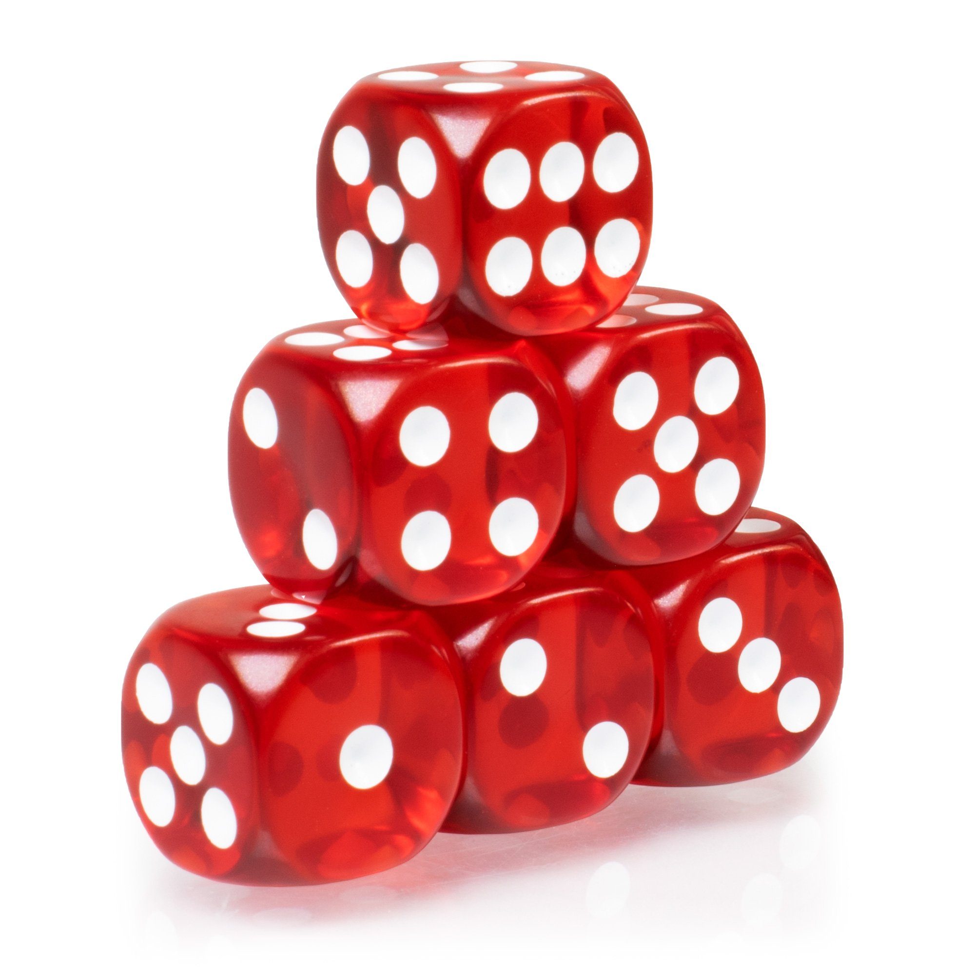 SHIBBY Spielesammlung, W6 Würfel Spielwürfel für Brett - Rollen und Tabletopspiele Rot