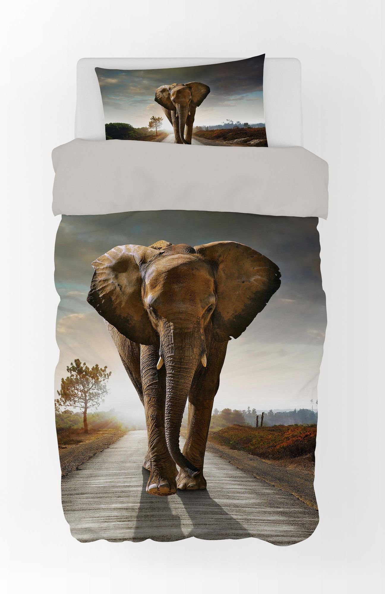 BrandMac Kinderbettwäsche Bettwäsche Set mit Elefant günstig online kaufen